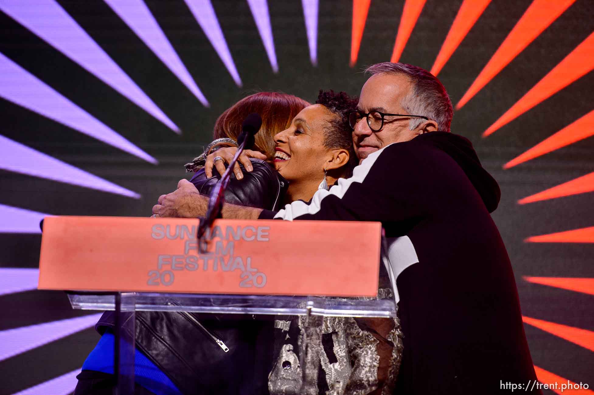 (Trent Nelson  |  The Salt Lake Tribune) Keri Putnam, Tabitha Jackson, John Cooper at the Awards Night Ceremony for the Sundance Film Festival in Kimball Junction on Saturday, Feb. 1, 2020.