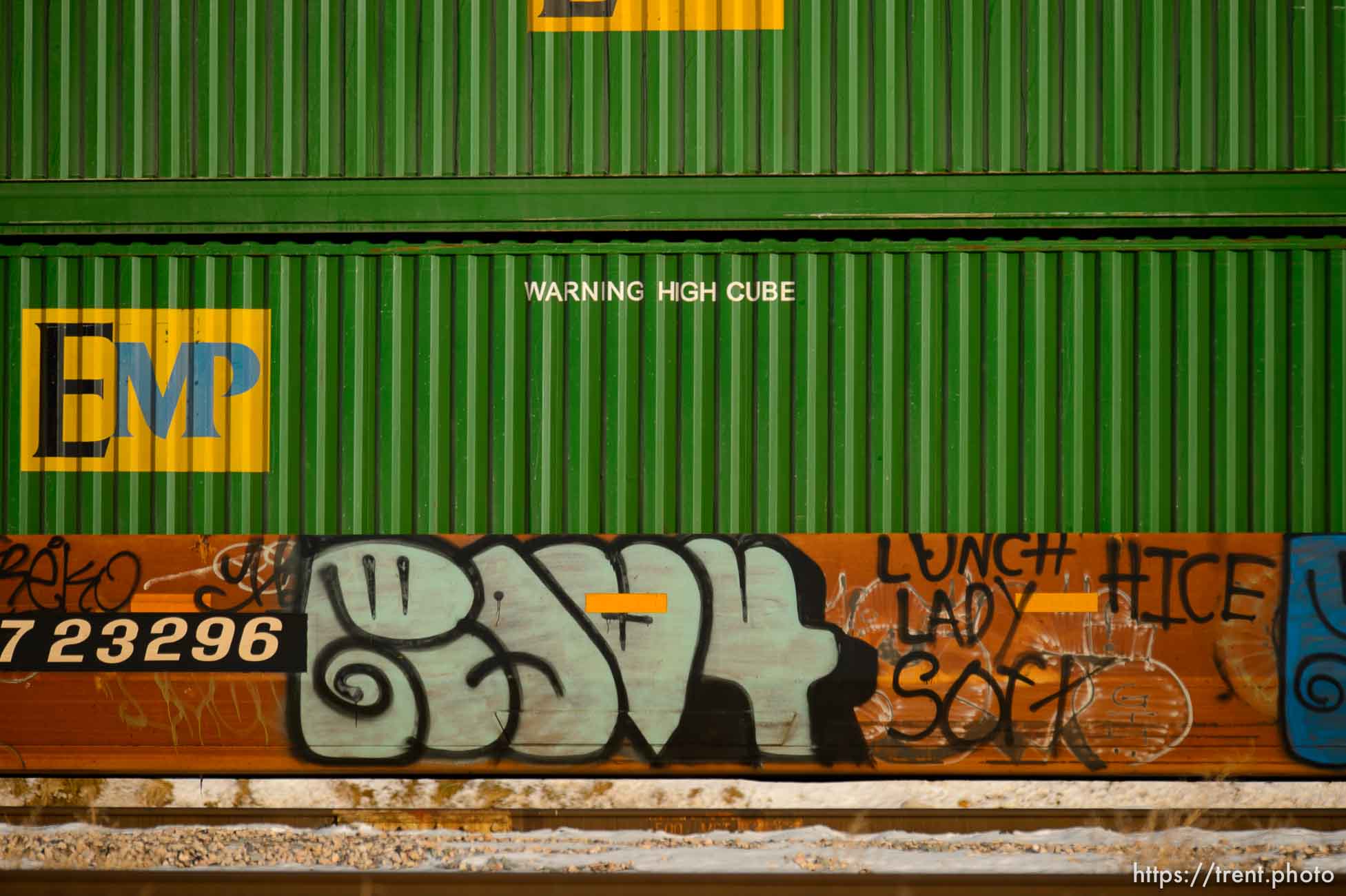 train graffiti on Tuesday, Feb. 4, 2020.