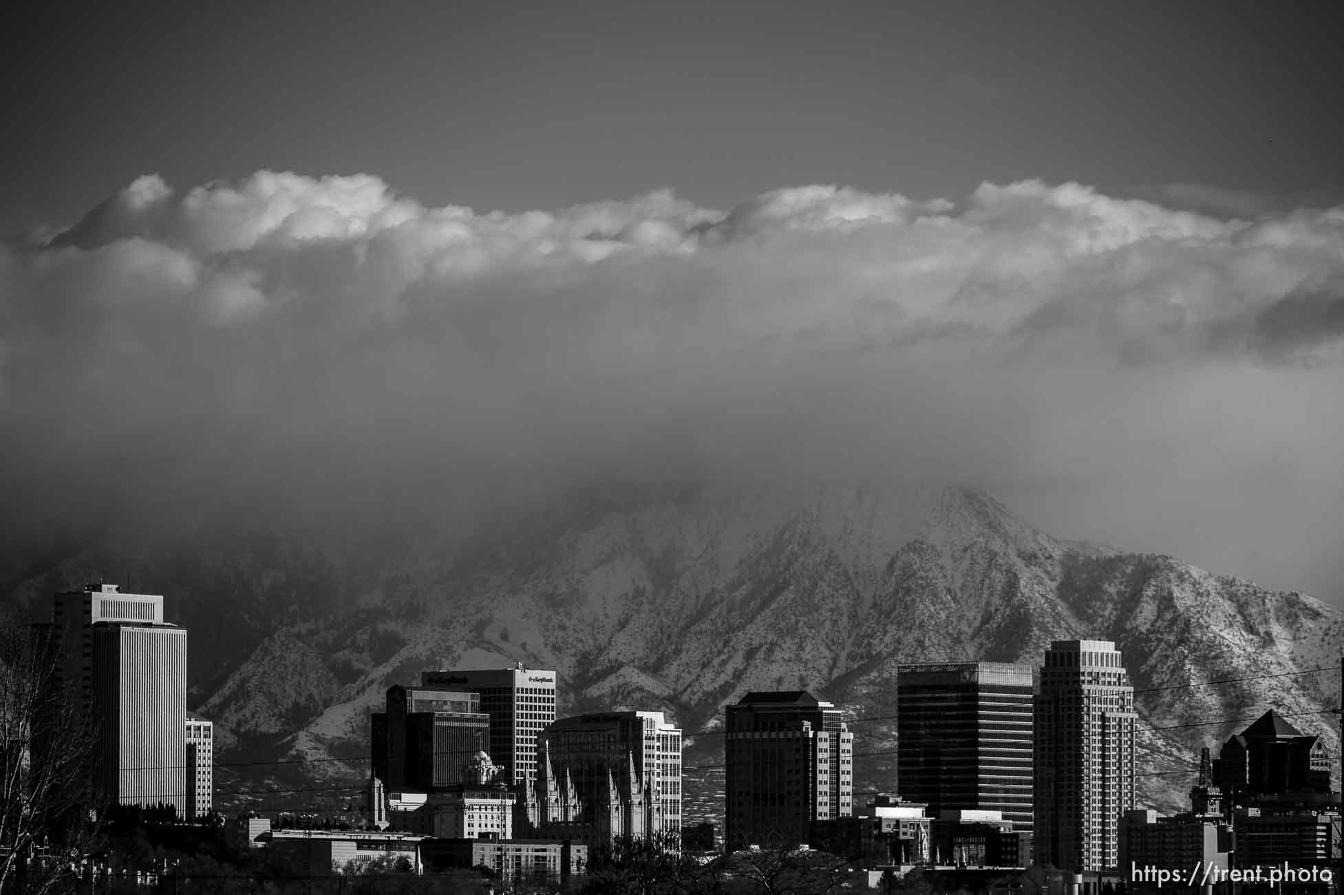 skyline on Tuesday, Feb. 4, 2020.