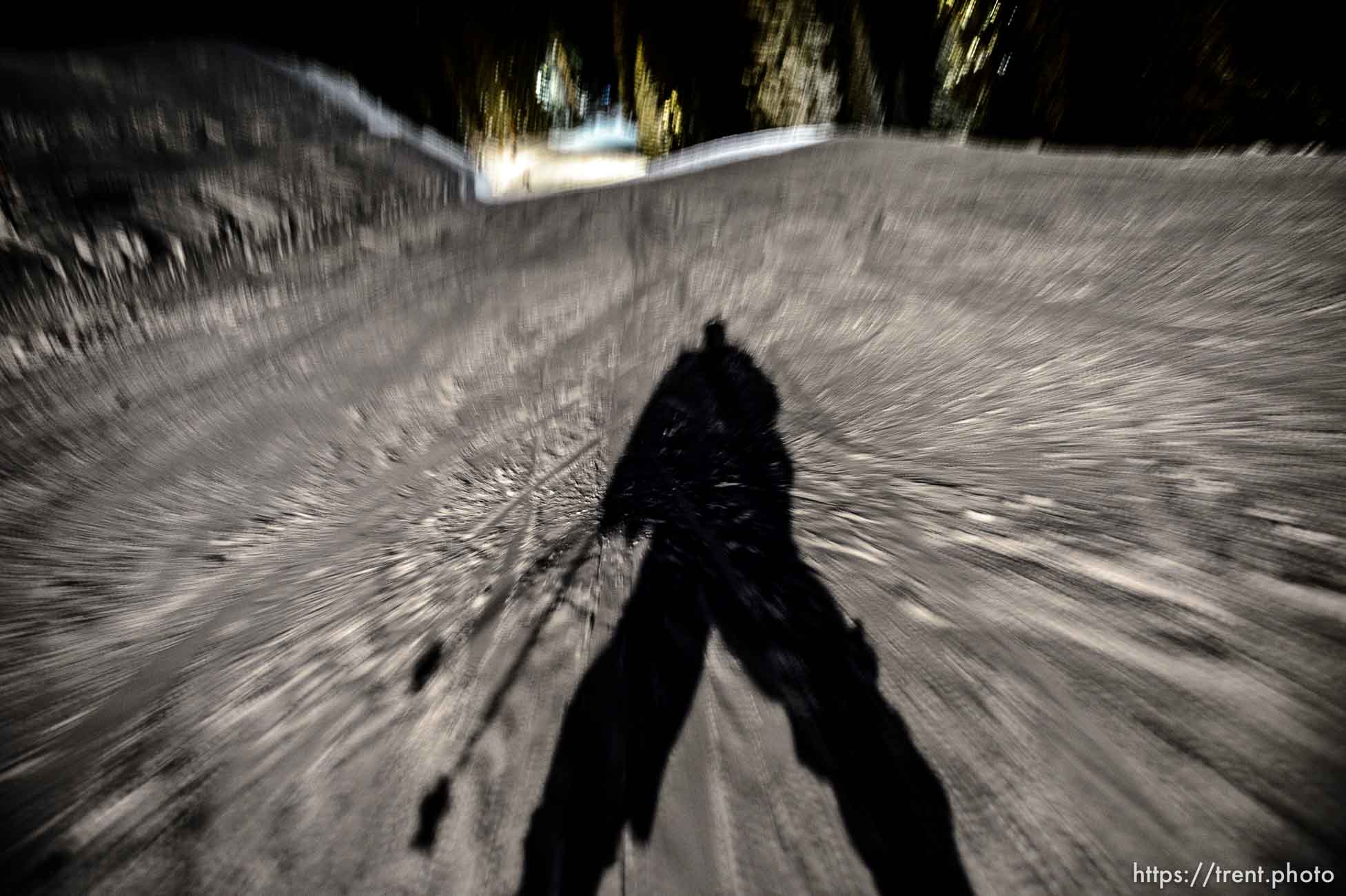 (Trent Nelson  |  The Salt Lake Tribune) Night skiing at Brighton Ski Resort  on Monday, Feb. 24, 2020.