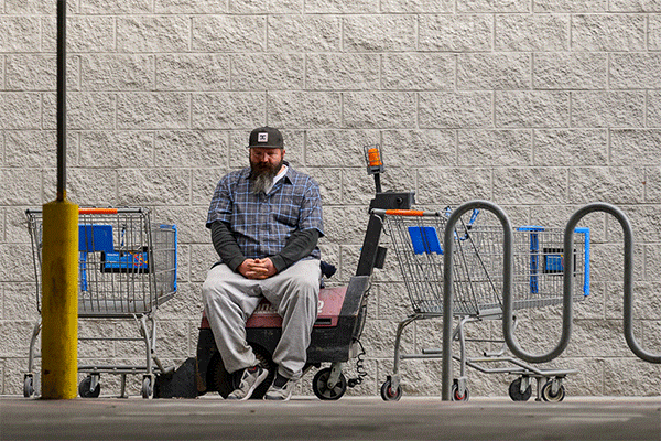 Guy at Walmart, Seated