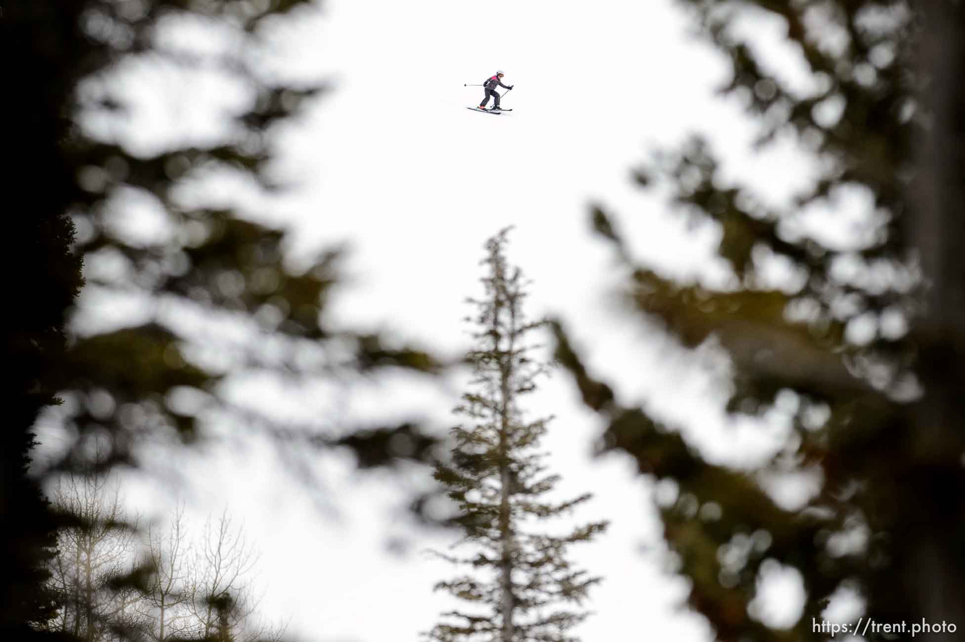 (Trent Nelson  |  The Salt Lake Tribune) Skiers at Snowbird on Friday, March 13, 2020.