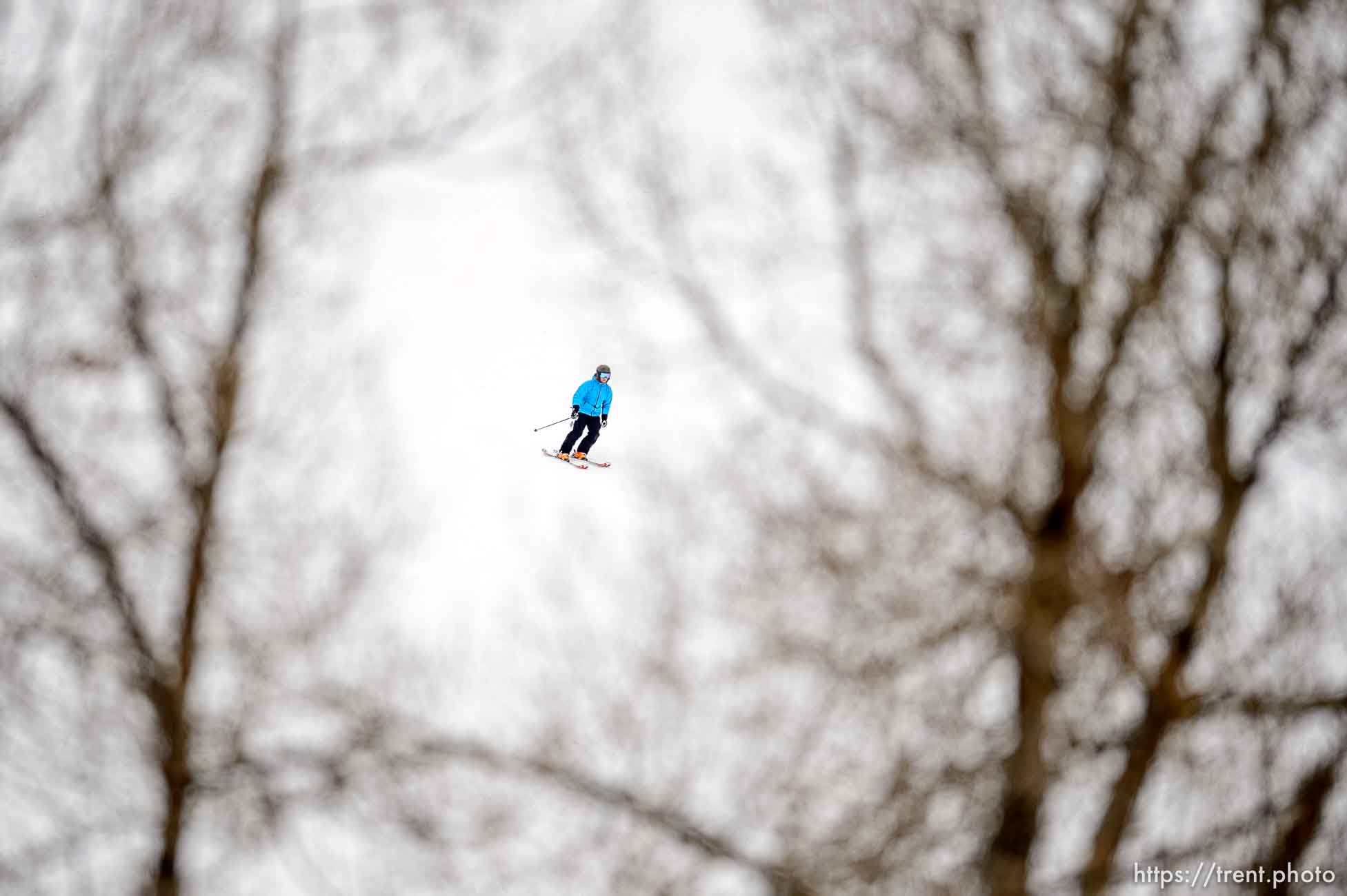 (Trent Nelson  |  The Salt Lake Tribune) Skiers at Snowbird on Friday, March 13, 2020.