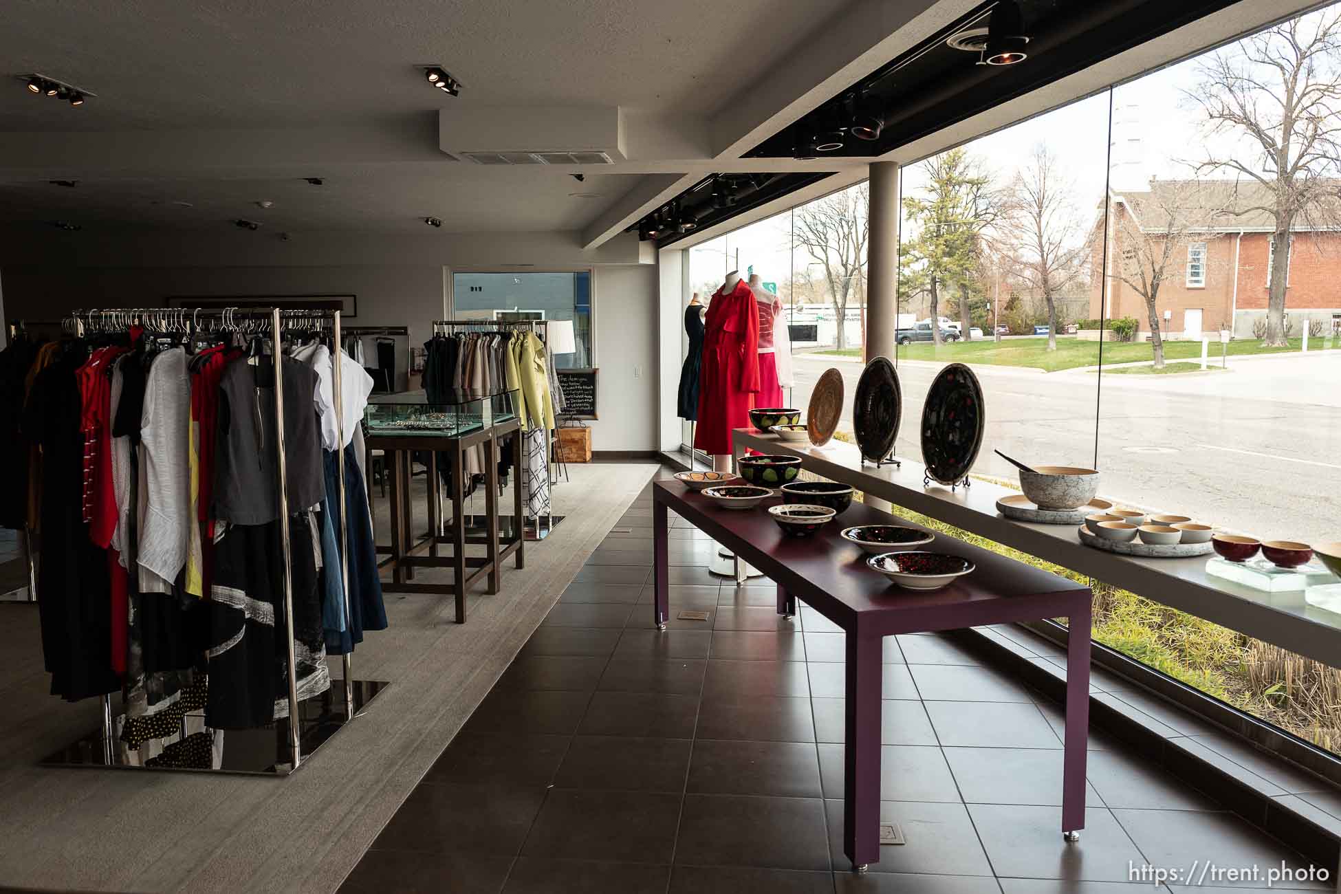 (Trent Nelson  |  The Salt Lake Tribune) Paletti, a women's clothing store in Millcreek, closed and empty on Tuesday, April 7, 2020.