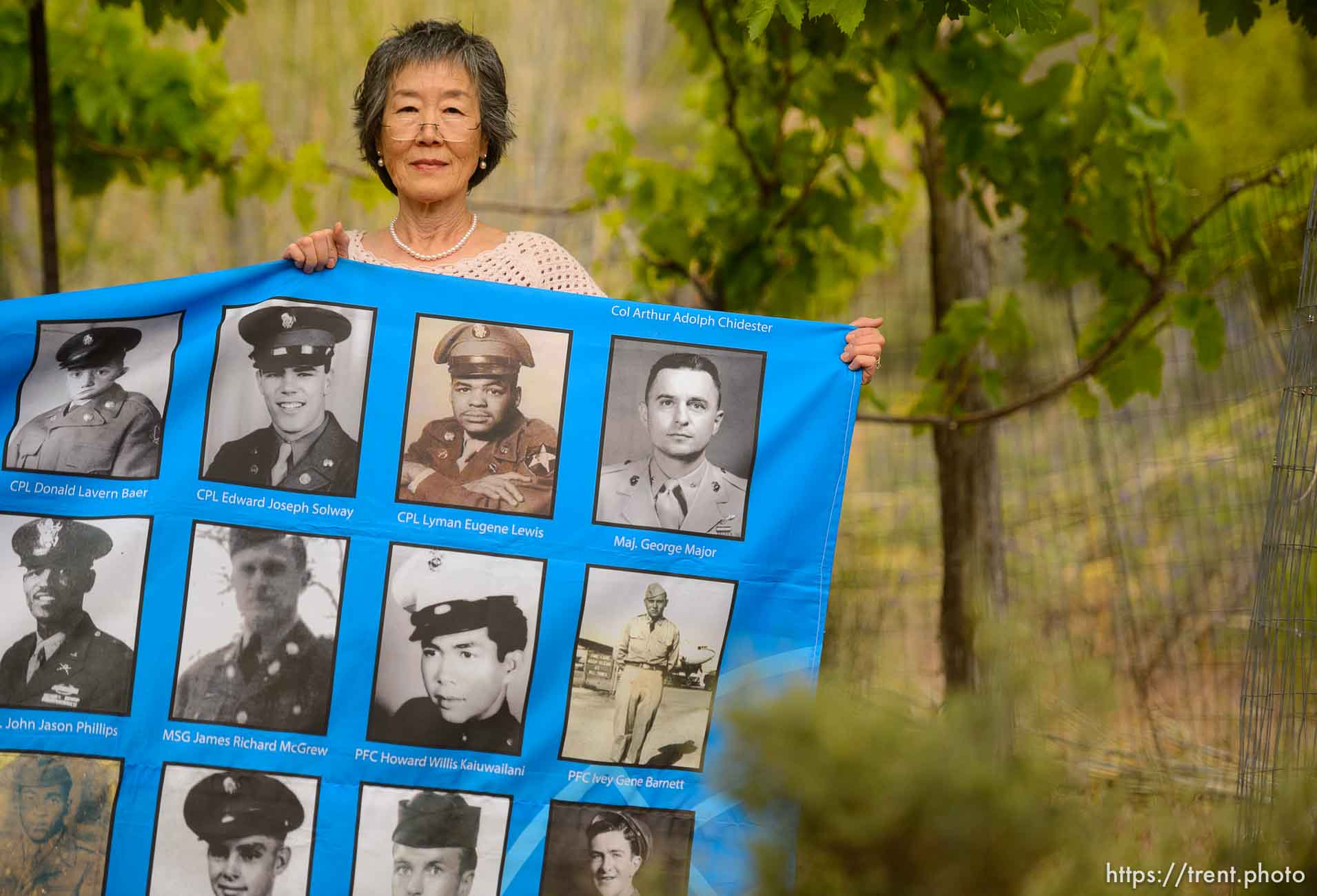 (Trent Nelson  |  The Salt Lake Tribune) Sunny Lee works with the South Korean government to bring the families of MIA Korean War veterans to South Korea where they are honored for their family member's service. Lee was photographed at her Springdale home on Tuesday, May 19, 2020.