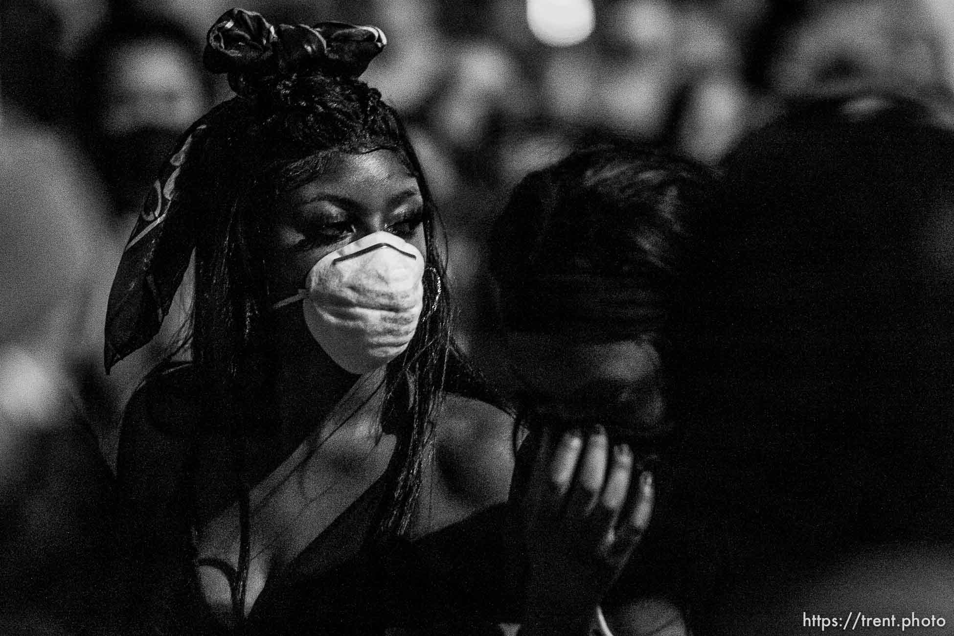 (Trent Nelson  |  The Salt Lake Tribune) Protesters march against police brutality rally in Salt Lake City on Friday, June 5, 2020.