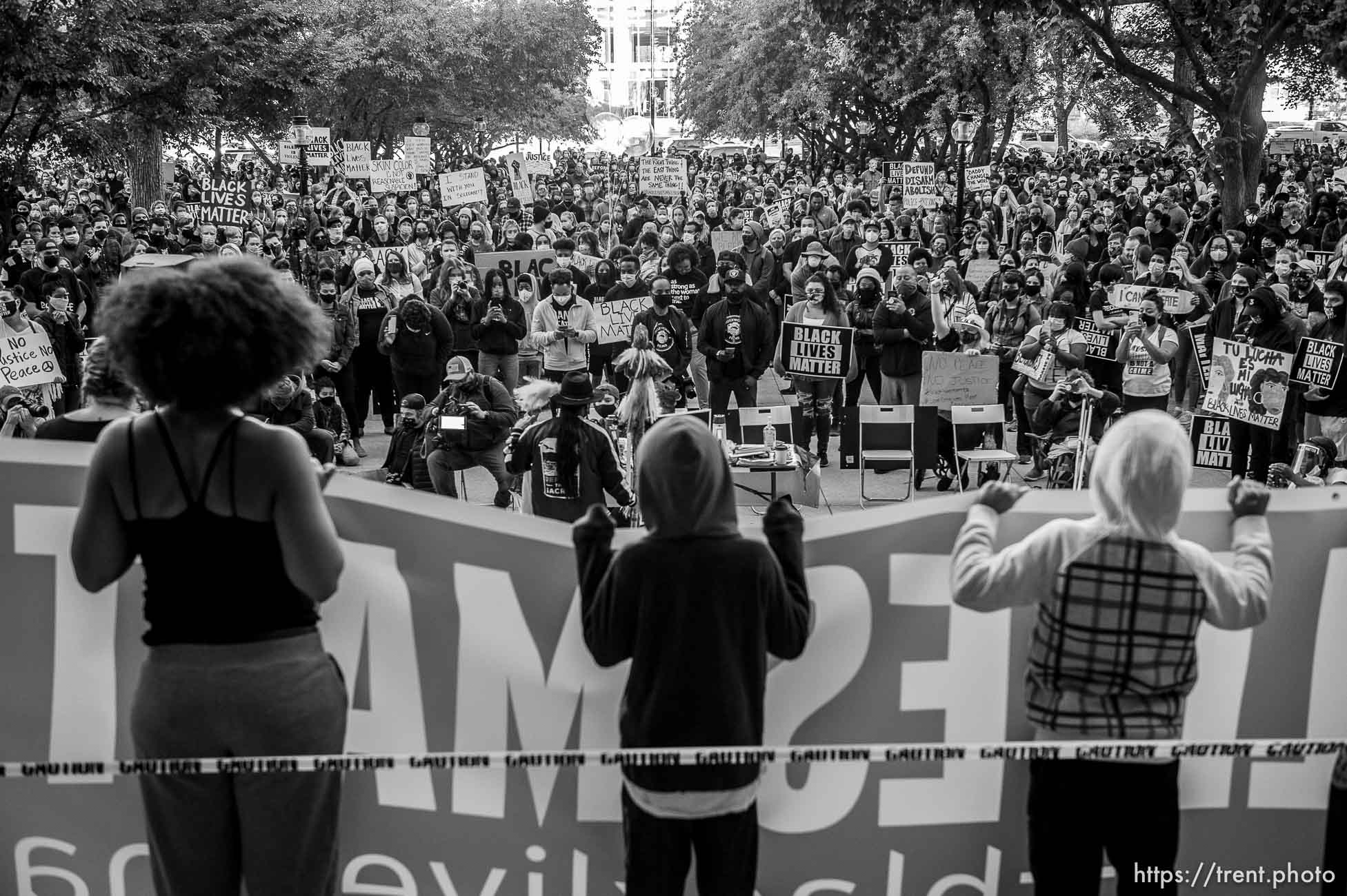 (Trent Nelson  |  The Salt Lake Tribune) Black Lives Matter protest at City Hall Salt Lake City on Wednesday, June 10, 2020.