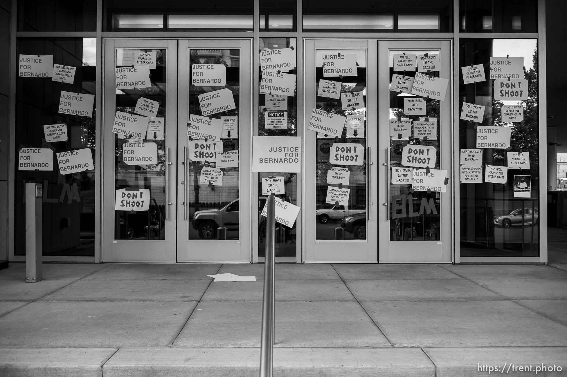 (Trent Nelson  |  The Salt Lake Tribune) Protest, justice for Bernardo Palacios-Carbajal, Salt Lake City, on Thursday, June 18, 2020.