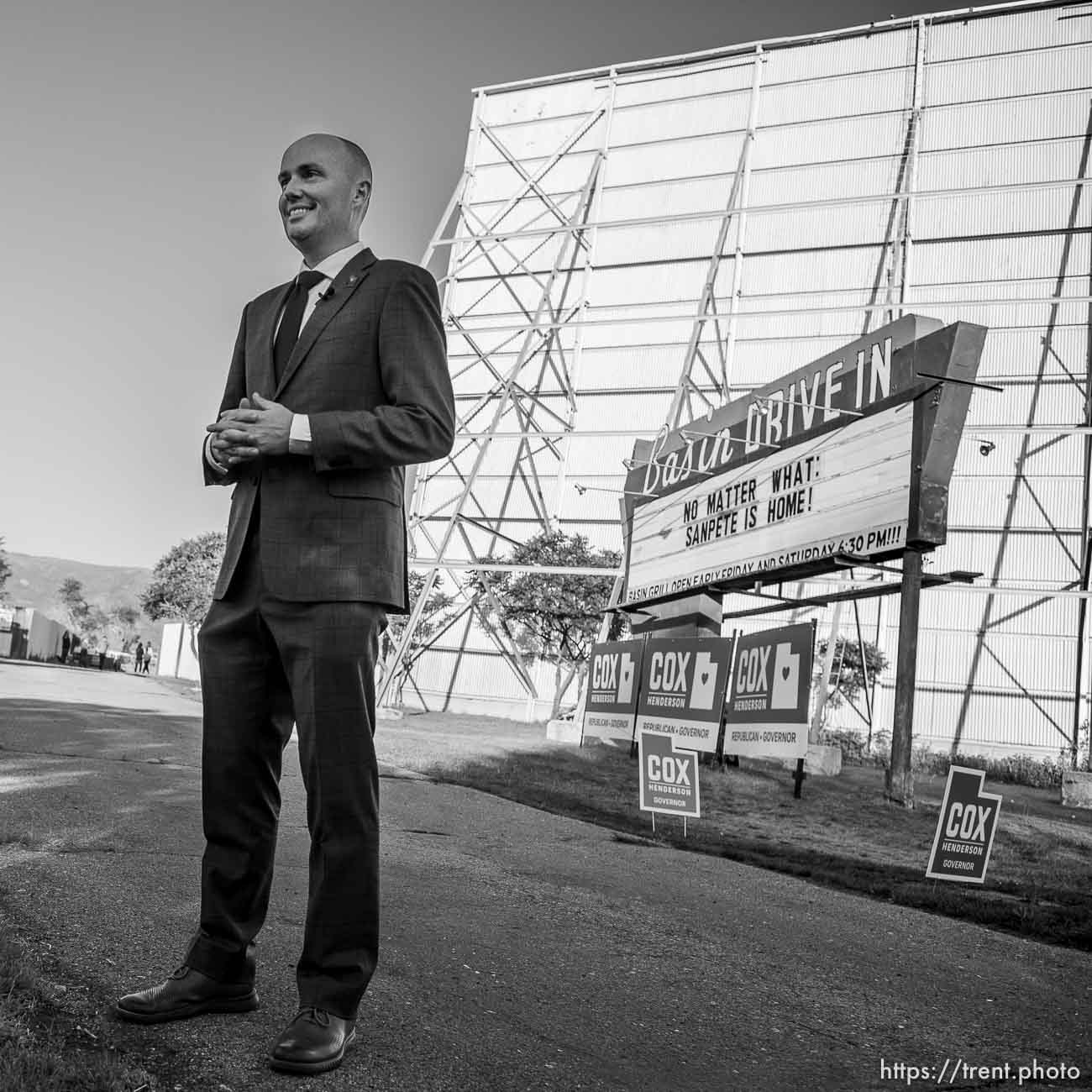 (Trent Nelson  |  The Salt Lake Tribune) at an election night event for Utah Republican gubernatorial candidate Lt. Gov. Spencer Cox, in Mount Pleasant on Tuesday, June 30, 2020.