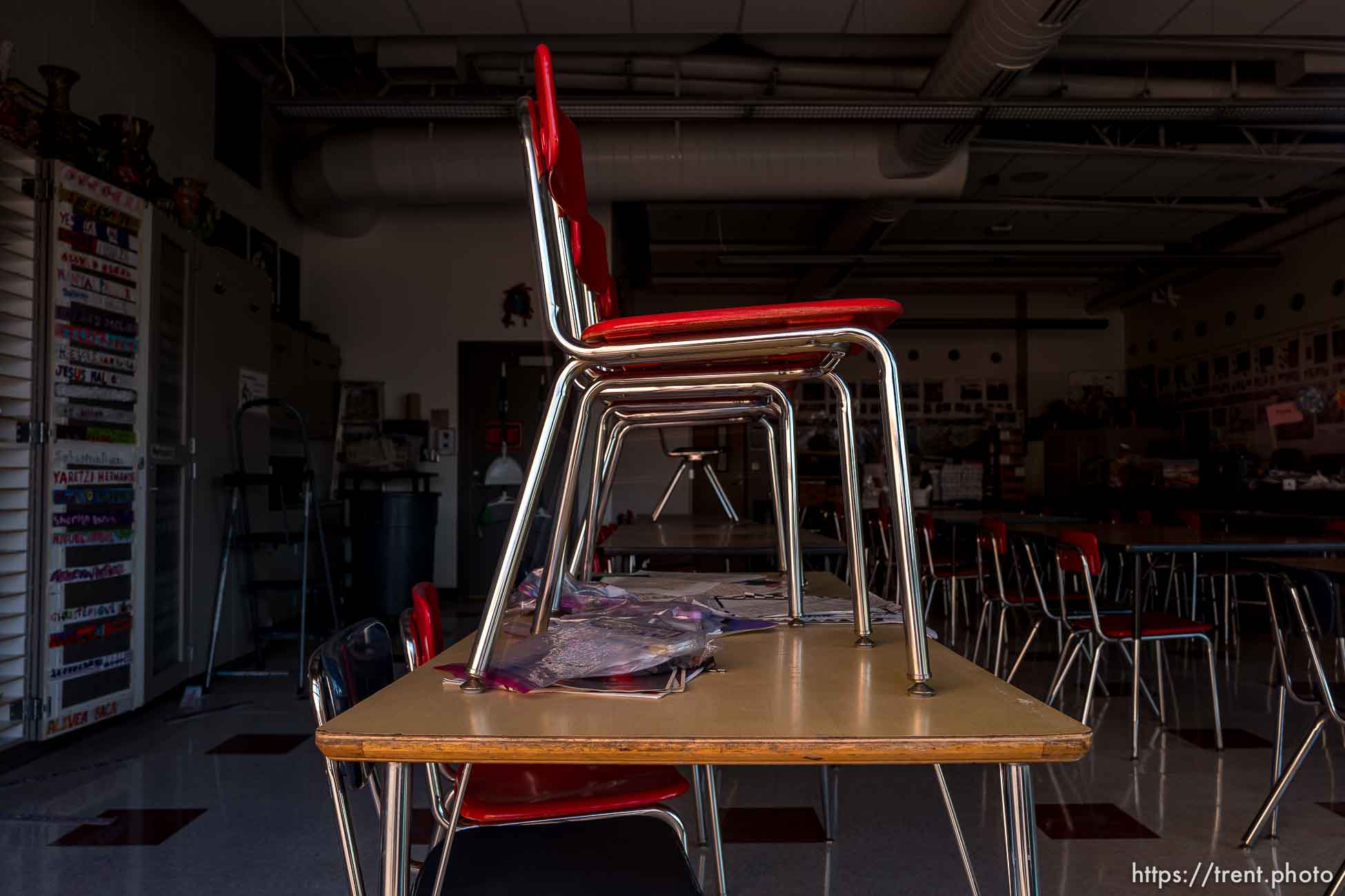 (Trent Nelson  |  The Salt Lake Tribune) An empty classroom at Northwest Middle School in Salt Lake City on Friday, Dec. 4, 2020.