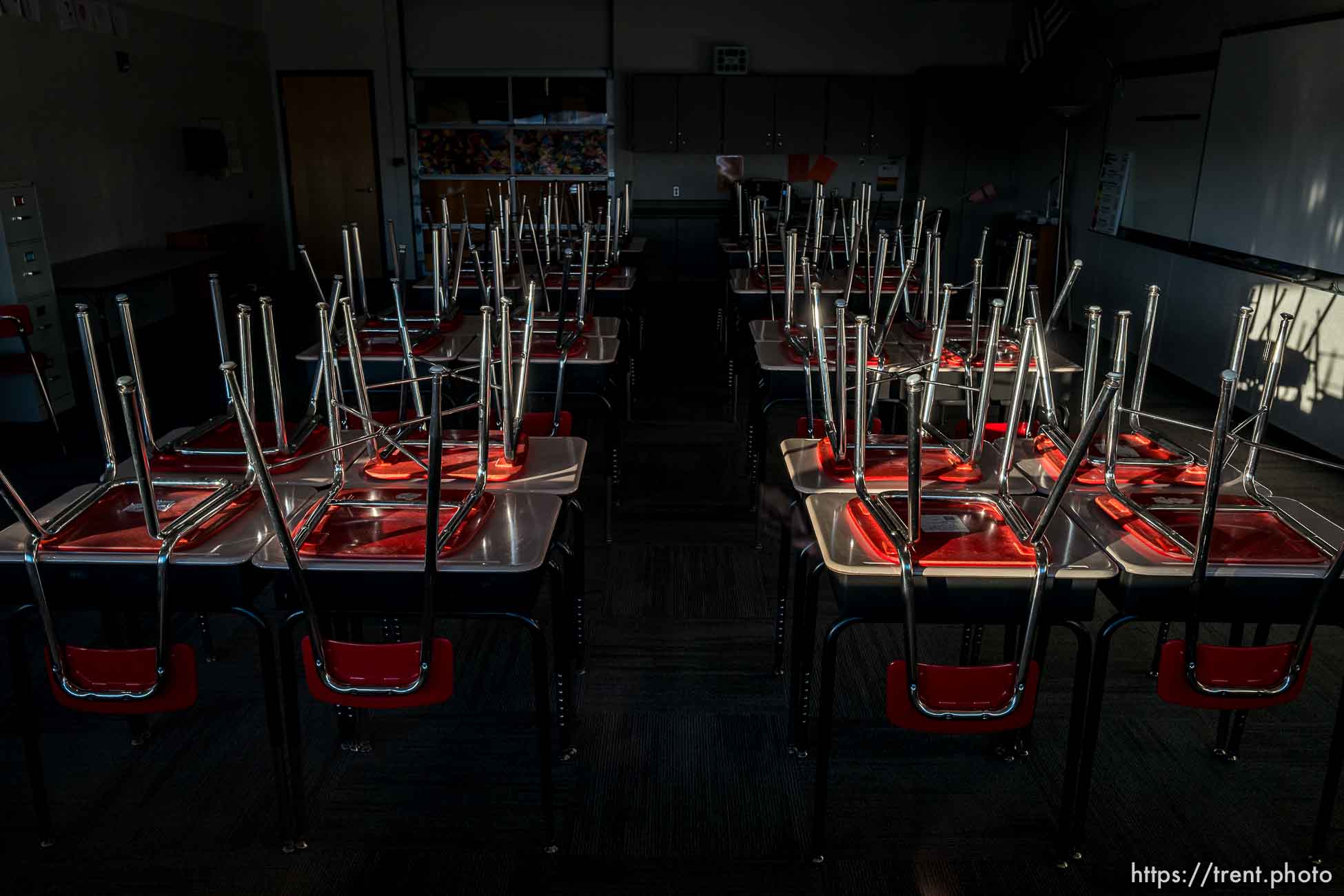 (Trent Nelson  |  The Salt Lake Tribune) An empty classroom at Northwest Middle School in Salt Lake City on Friday, Dec. 4, 2020.