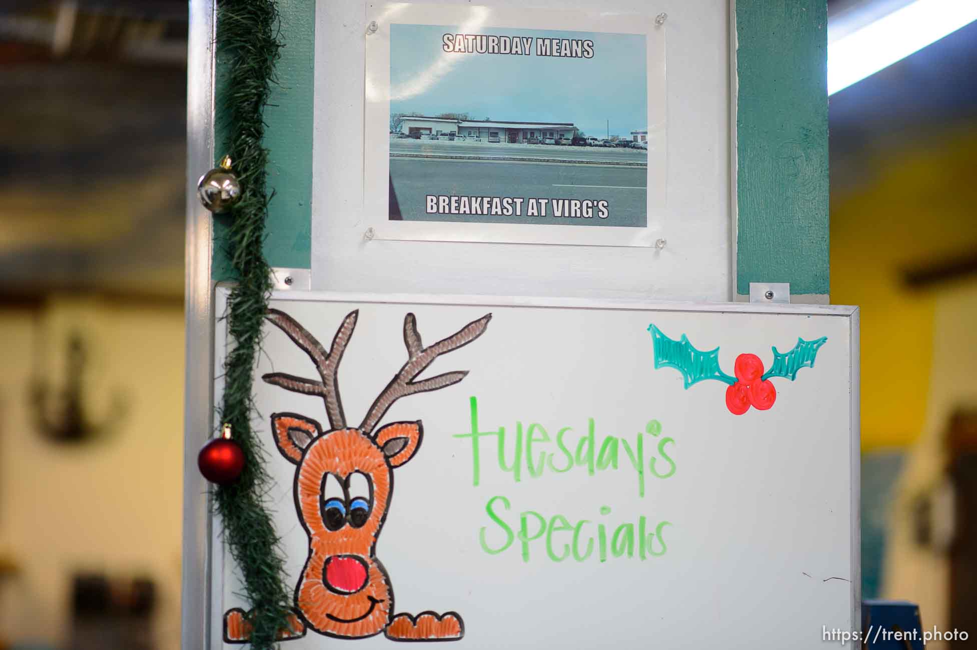 (Trent Nelson  |  The Salt Lake Tribune) Virg's restaurant in Erda on Tuesday, Dec. 22, 2020. The restaurant is closing on Sunday, Dec. 27.