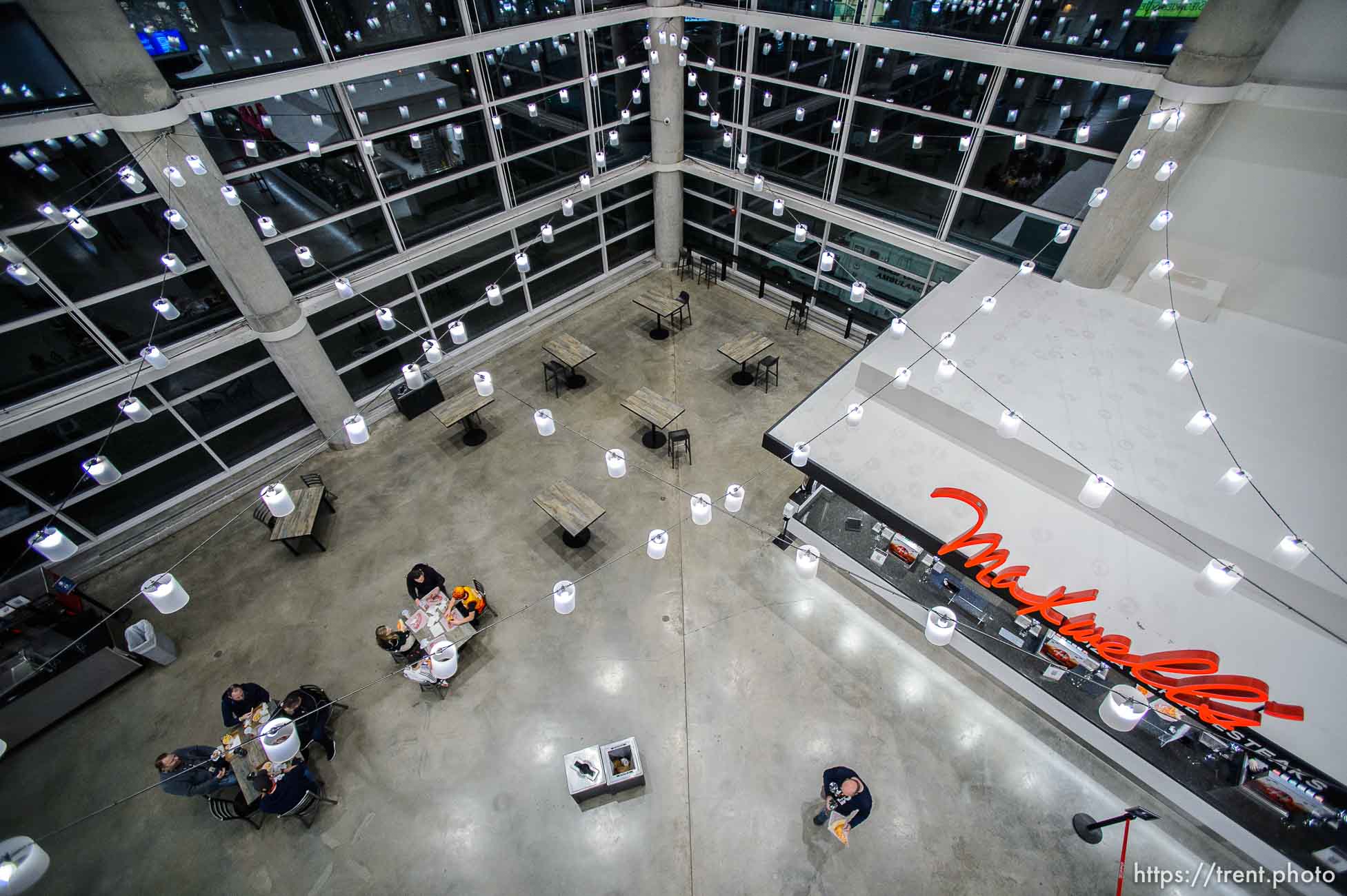 (Trent Nelson  |  The Salt Lake Tribune) Utah Jazz fans get food at Maxwell's before watching the Utah Jazz host the Minnesota Timberwolves, NBA basketball at Vivint Smart Home Arena in Salt Lake City on Saturday, Dec. 26, 2020.