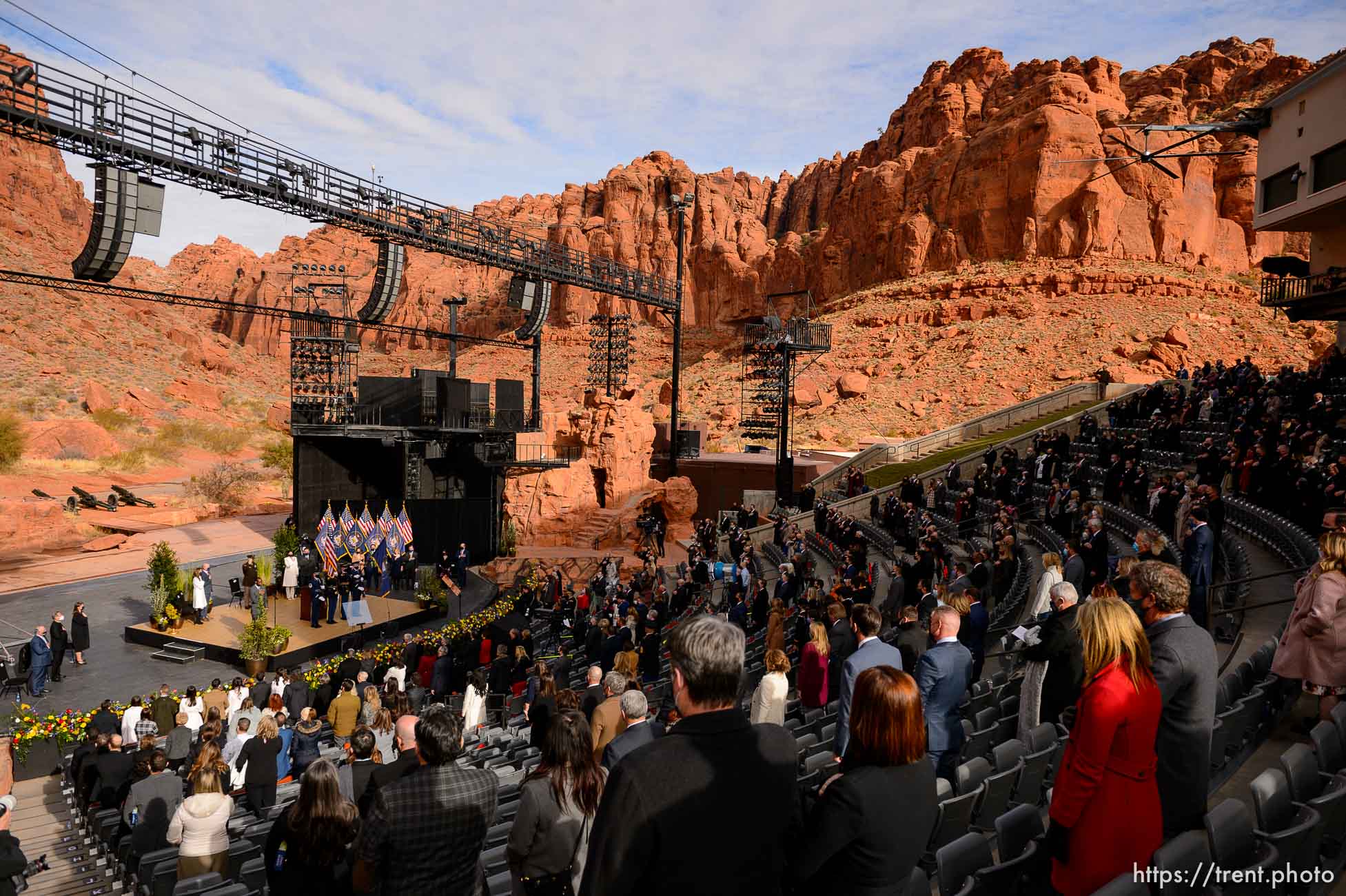 (Trent Nelson  |  The Salt Lake Tribune) The inauguration of Spencer Cox as Utah's 18th Governor at Tuacahn Center for the Arts in Ivins on Monday, Jan. 4, 2021.