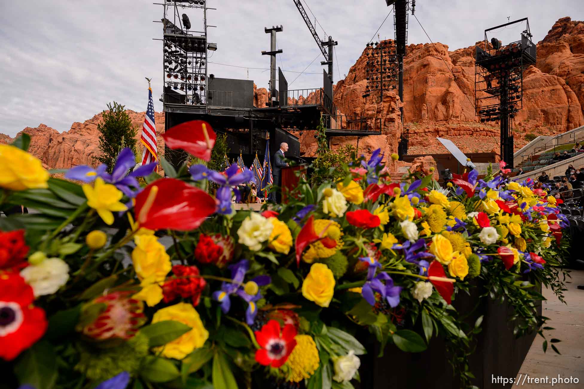 (Trent Nelson  |  The Salt Lake Tribune) The inauguration of Spencer Cox as Utah's 18th Governor at Tuacahn Center for the Arts in Ivins on Monday, Jan. 4, 2021.