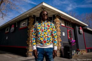 (Trent Nelson  |  The Salt Lake Tribune) Cordero Curtis in front of his market, Corner Stop, in Salt Lake City on Monday, Feb. 1, 2021.