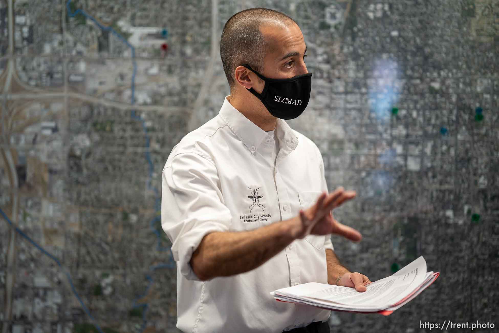 (Trent Nelson  |  The Salt Lake Tribune) Ary Faraji, executive director, at the Salt Lake City Mosquito Abatement District's facility on Thursday, Feb. 25, 2021.