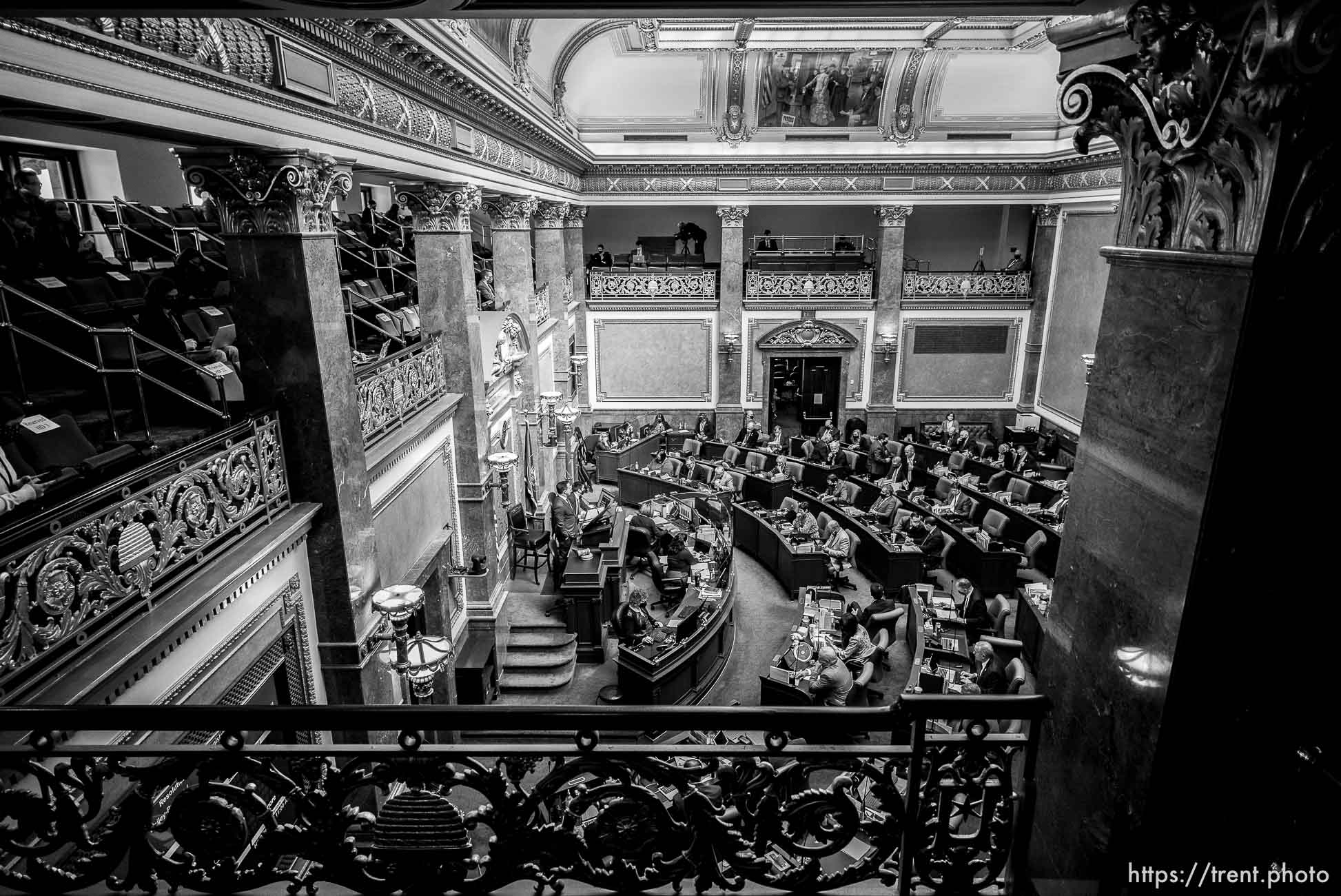 (Trent Nelson  |  The Salt Lake Tribune) house chamber the state Capitol in Salt Lake City on Tuesday, March 2, 2021.