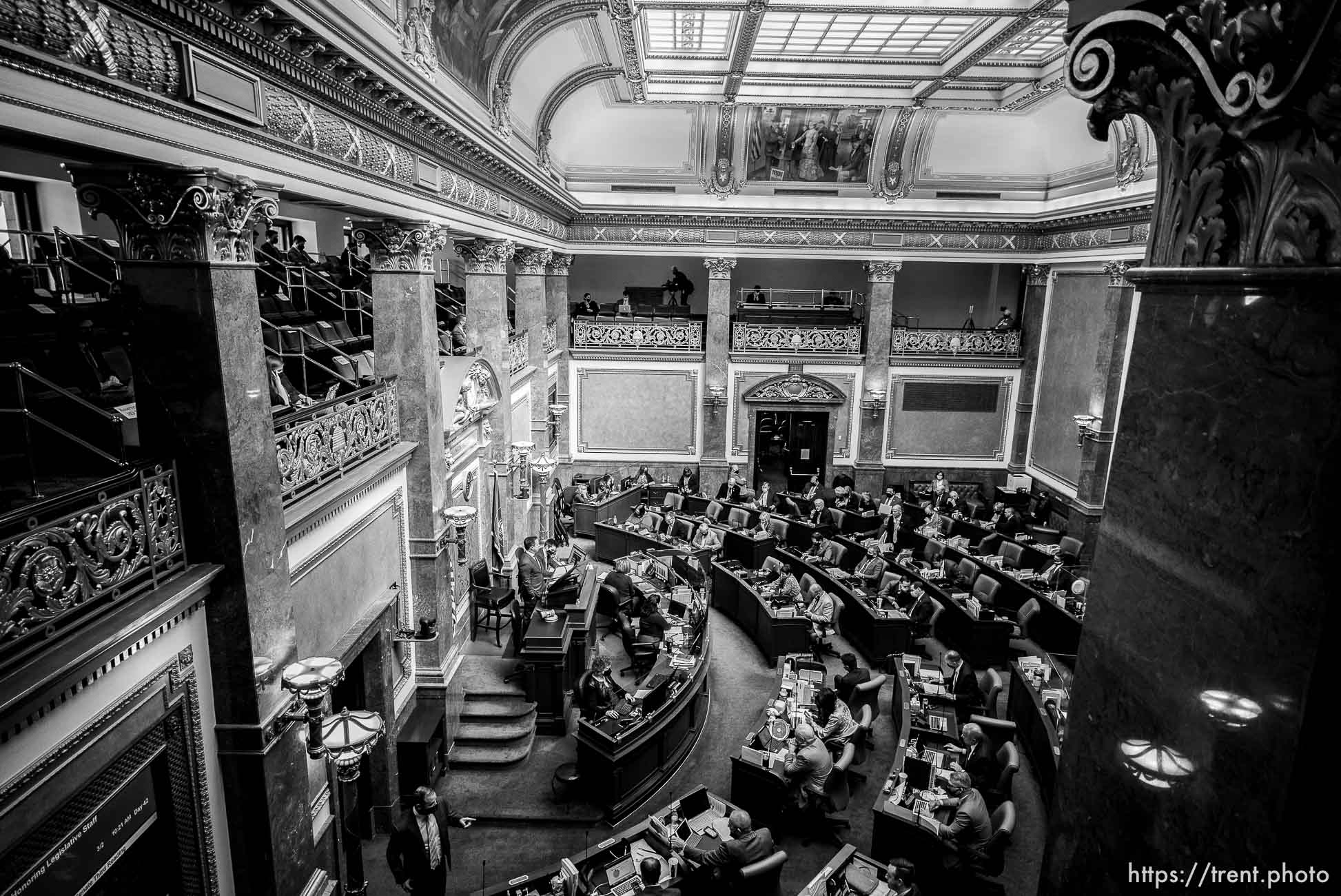 (Trent Nelson  |  The Salt Lake Tribune) house chamber the state Capitol in Salt Lake City on Tuesday, March 2, 2021.