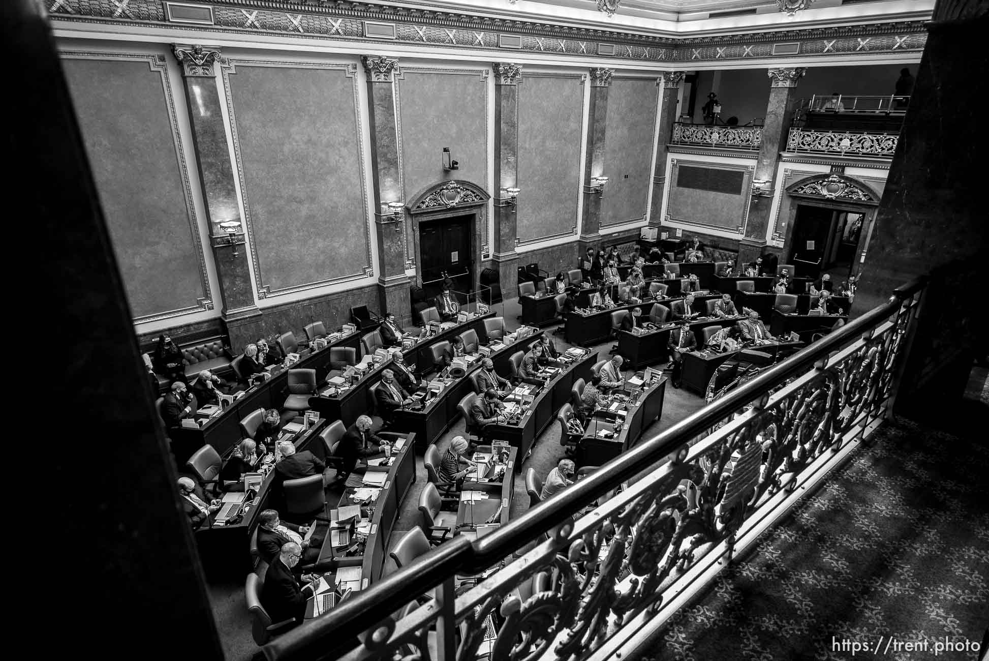 (Trent Nelson  |  The Salt Lake Tribune) house chamber the state Capitol in Salt Lake City on Tuesday, March 2, 2021.