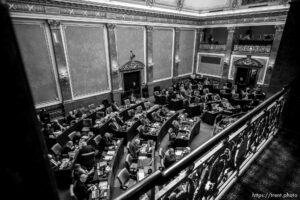 (Trent Nelson  |  The Salt Lake Tribune) house chamber the state Capitol in Salt Lake City on Tuesday, March 2, 2021.