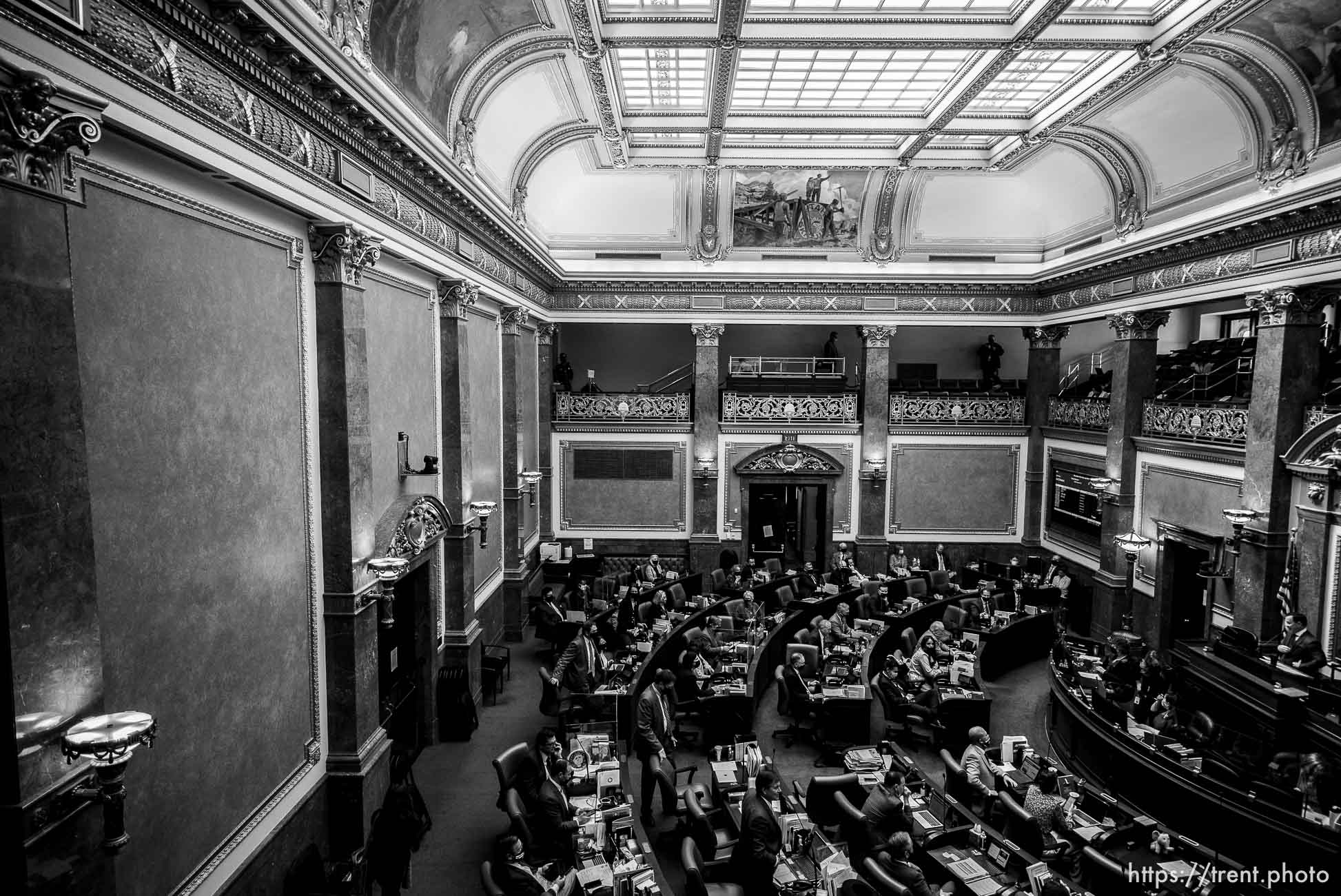 (Trent Nelson  |  The Salt Lake Tribune) house chamber the state Capitol in Salt Lake City on Tuesday, March 2, 2021.