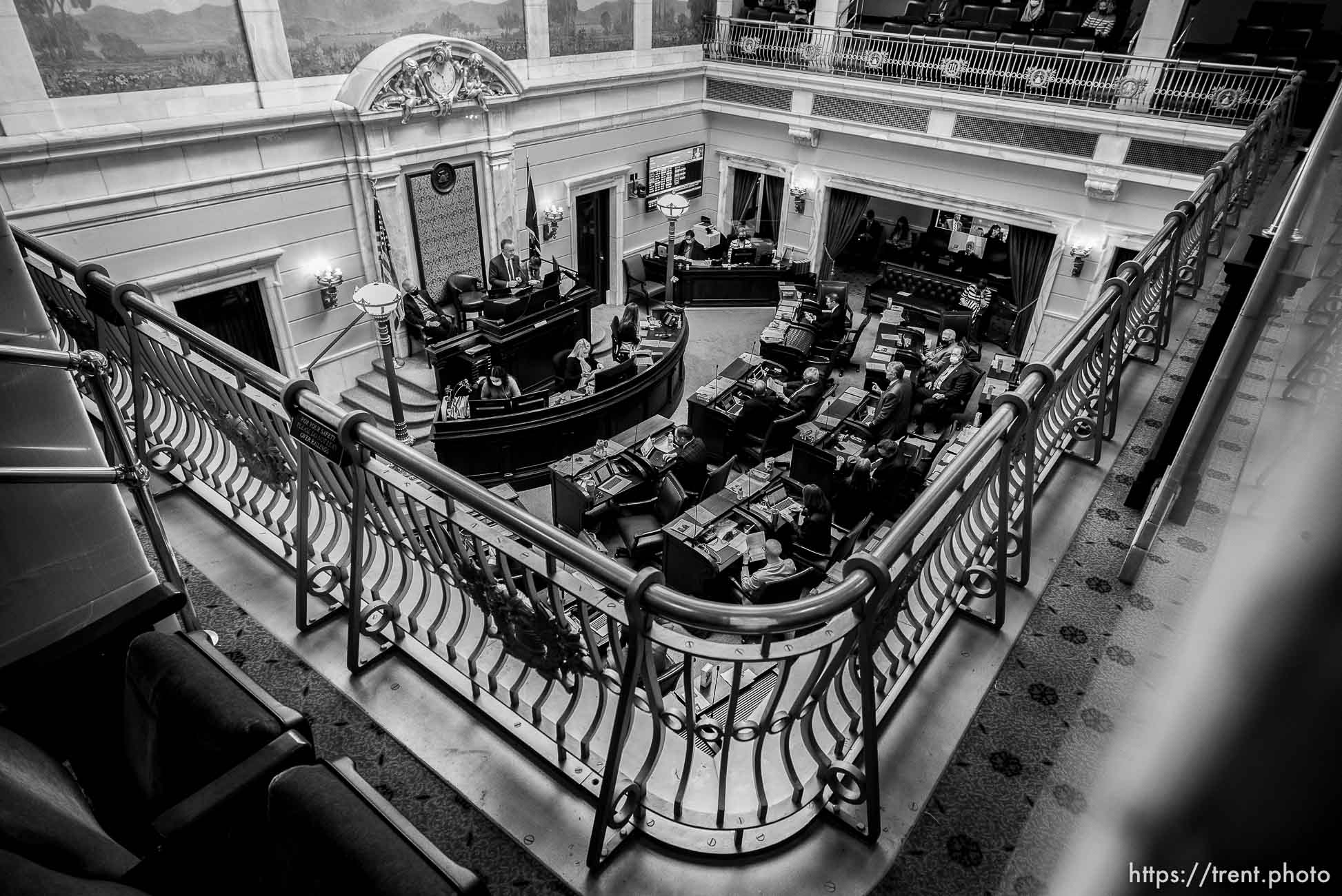 (Trent Nelson  |  The Salt Lake Tribune) senate chamber the state Capitol in Salt Lake City on Tuesday, March 2, 2021.