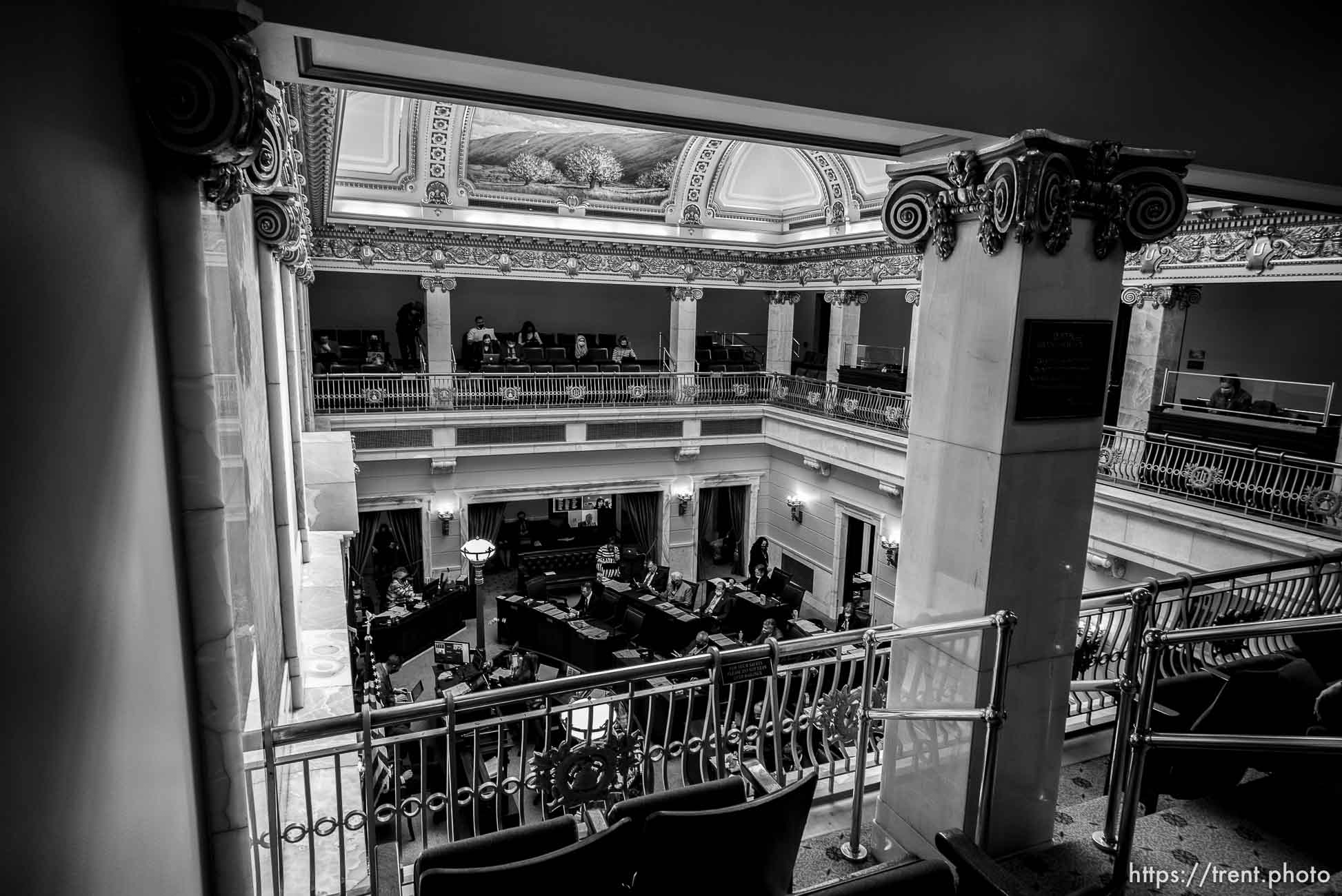 (Trent Nelson  |  The Salt Lake Tribune) senate chamber the state Capitol in Salt Lake City on Tuesday, March 2, 2021.