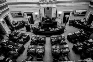 (Trent Nelson  |  The Salt Lake Tribune) senate chamber the state Capitol in Salt Lake City on Tuesday, March 2, 2021.