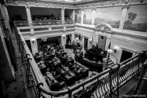 (Trent Nelson  |  The Salt Lake Tribune) senate chamber the state Capitol in Salt Lake City on Tuesday, March 2, 2021.