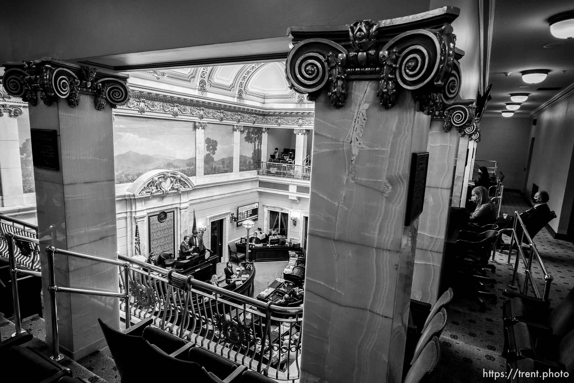 (Trent Nelson  |  The Salt Lake Tribune) senate chamber the state Capitol in Salt Lake City on Tuesday, March 2, 2021.