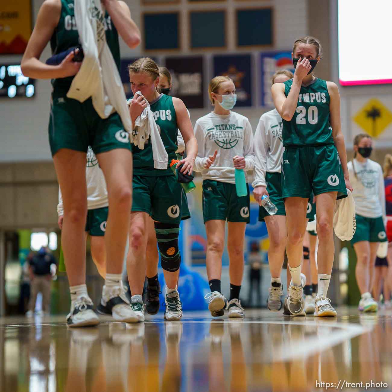 (Trent Nelson  |  The Salt Lake Tribune) Olympus vs Farmington, high school basketball semifinals, in Taylorsville on Friday, March 5, 2021.