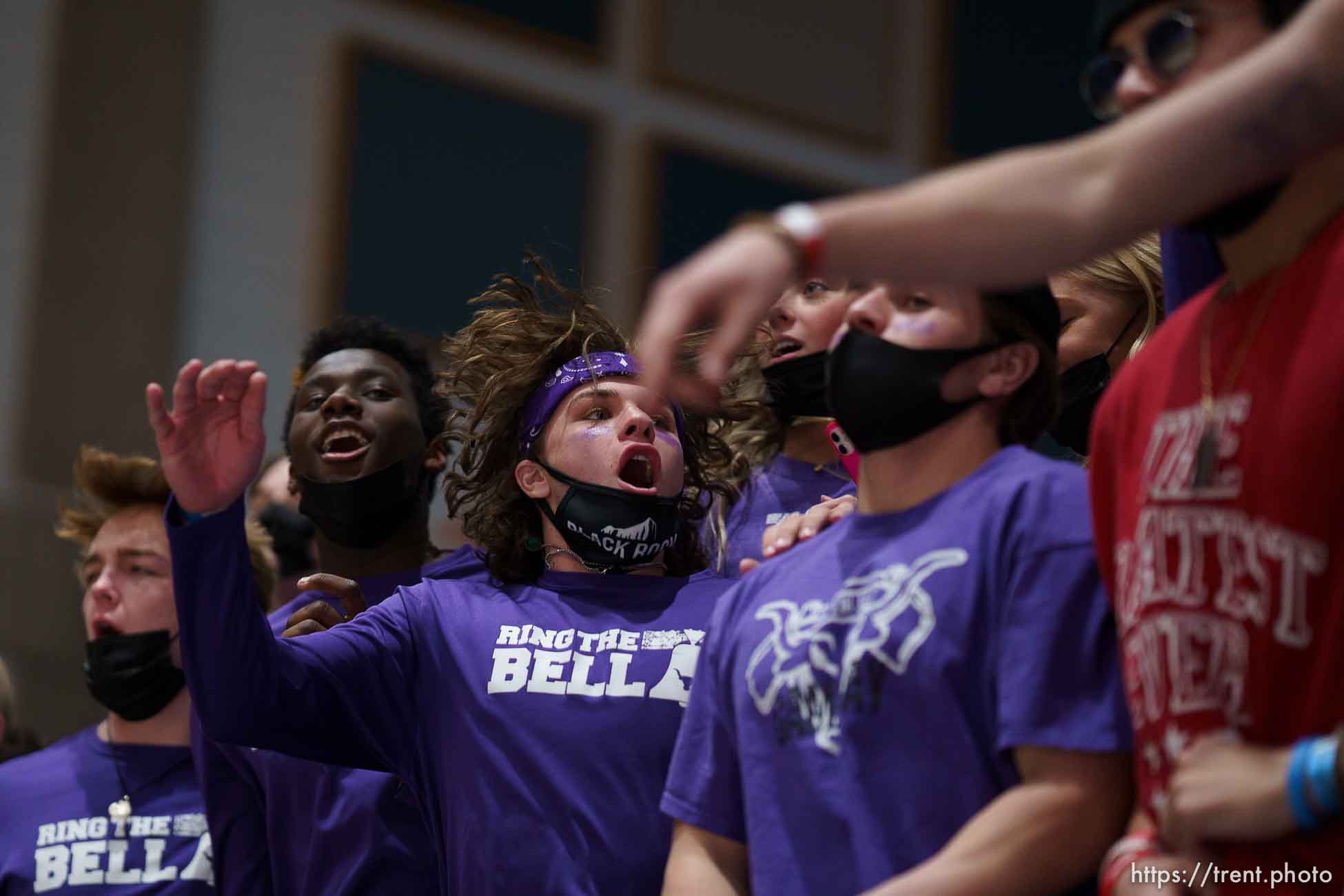 (Trent Nelson  |  The Salt Lake Tribune) Lehi vs Sproingville, high school basketball semifinals, in Taylorsville on Friday, March 5, 2021.