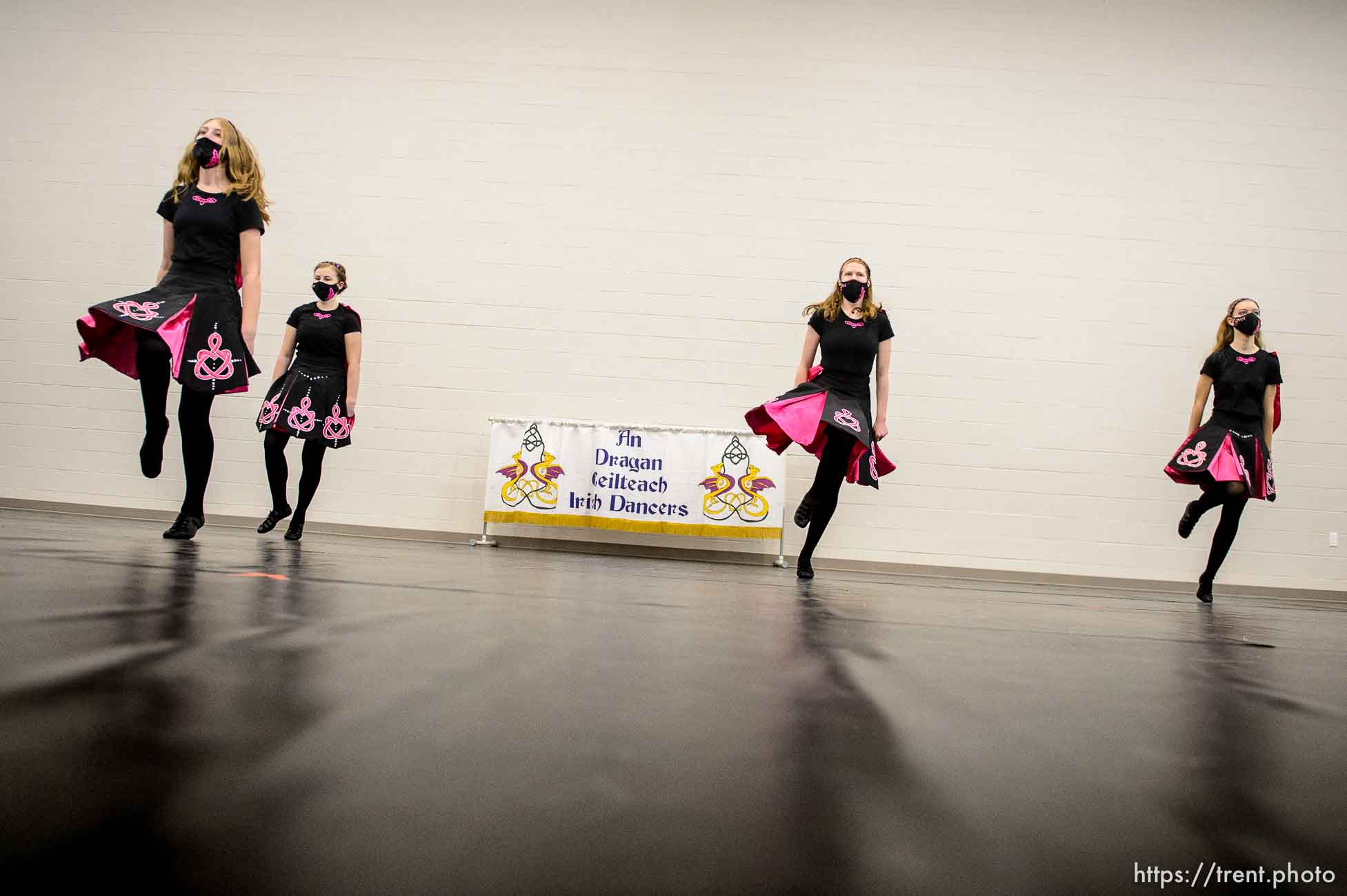 (Trent Nelson  |  The Salt Lake Tribune) The An Dragan Ceilteach Irish Dancers perform at Advantage Arts Academy in Herriman on Saturday, March 13, 2021.