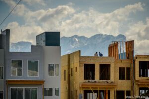 (Trent Nelson  |  The Salt Lake Tribune) Apartments under construction in West Valley City on Tuesday, March 16, 2021.