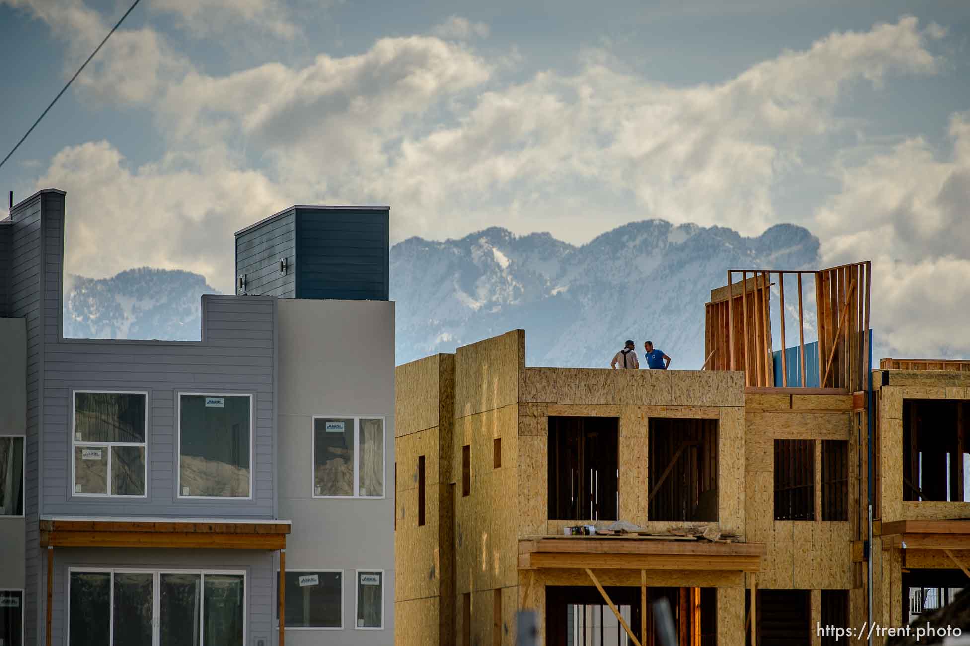 (Trent Nelson  |  The Salt Lake Tribune) Apartments under construction in West Valley City on Tuesday, March 16, 2021.