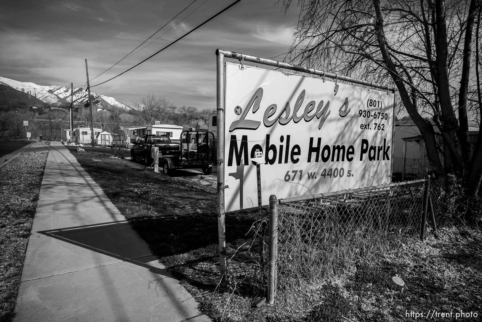 (Trent Nelson  |  The Salt Lake Tribune) The property owner of Lesley's Mobile Home Park in Riverdale is attempting to rezone and redevelop the site.