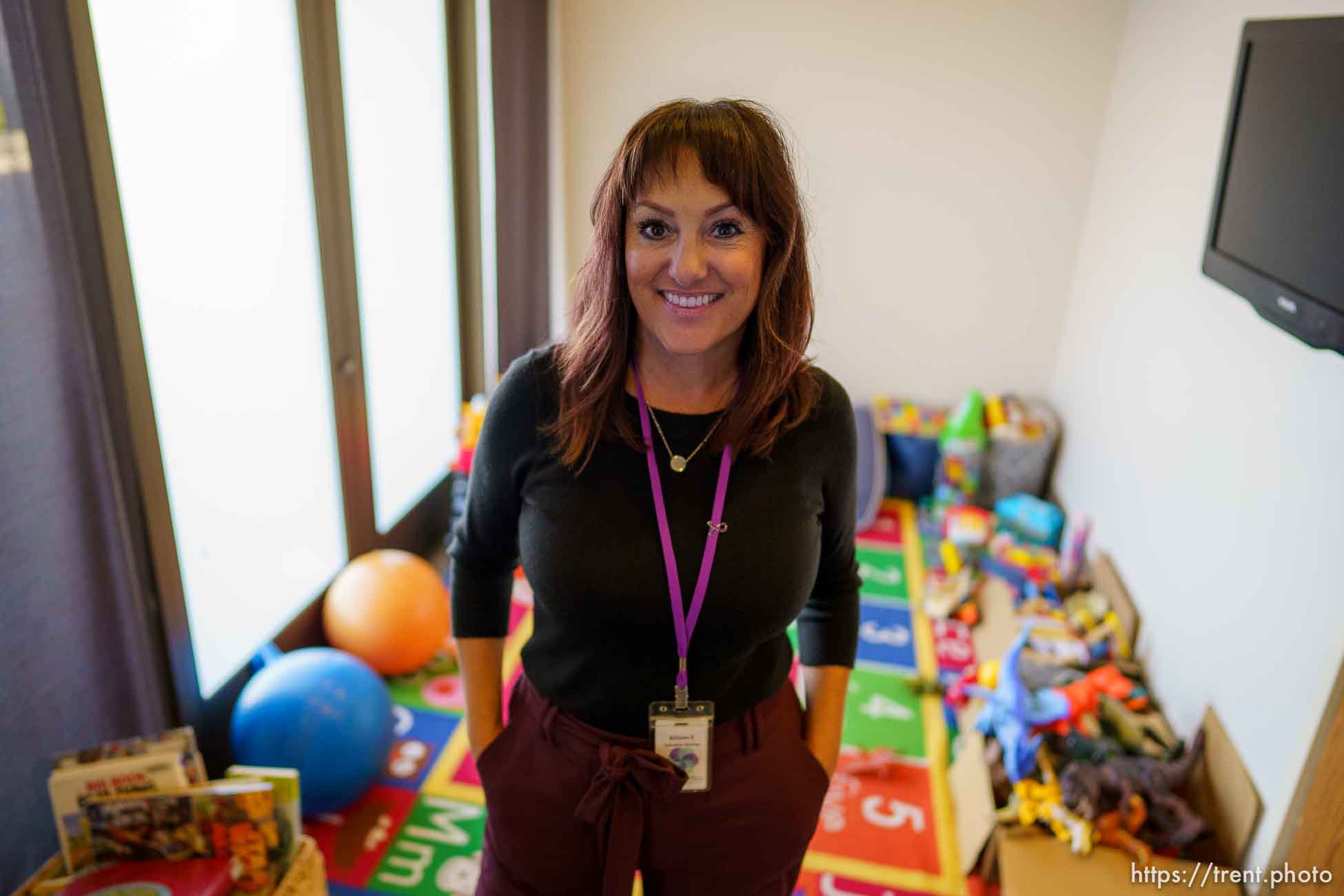 (Trent Nelson  |  The Salt Lake Tribune) Kristen Floyd, Executive Director at Safe Harbor Domestic Violence and Sexual Assault Crisis Center, at their Farmington location on Tuesday, April 13, 2021.