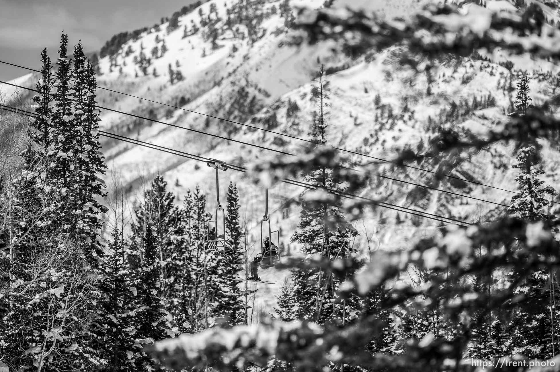 (Trent Nelson  |  The Salt Lake Tribune) Skiers at Solitude on Saturday, April 17, 2021.