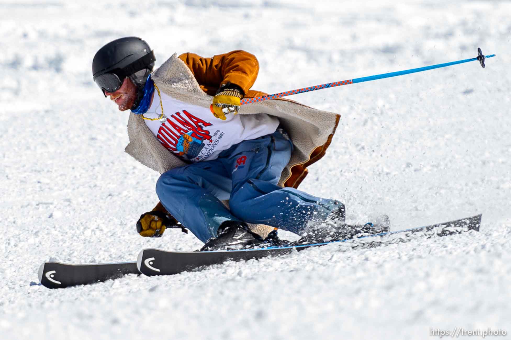 (Trent Nelson  |  The Salt Lake Tribune) A skier at Solitude on Saturday, April 17, 2021.