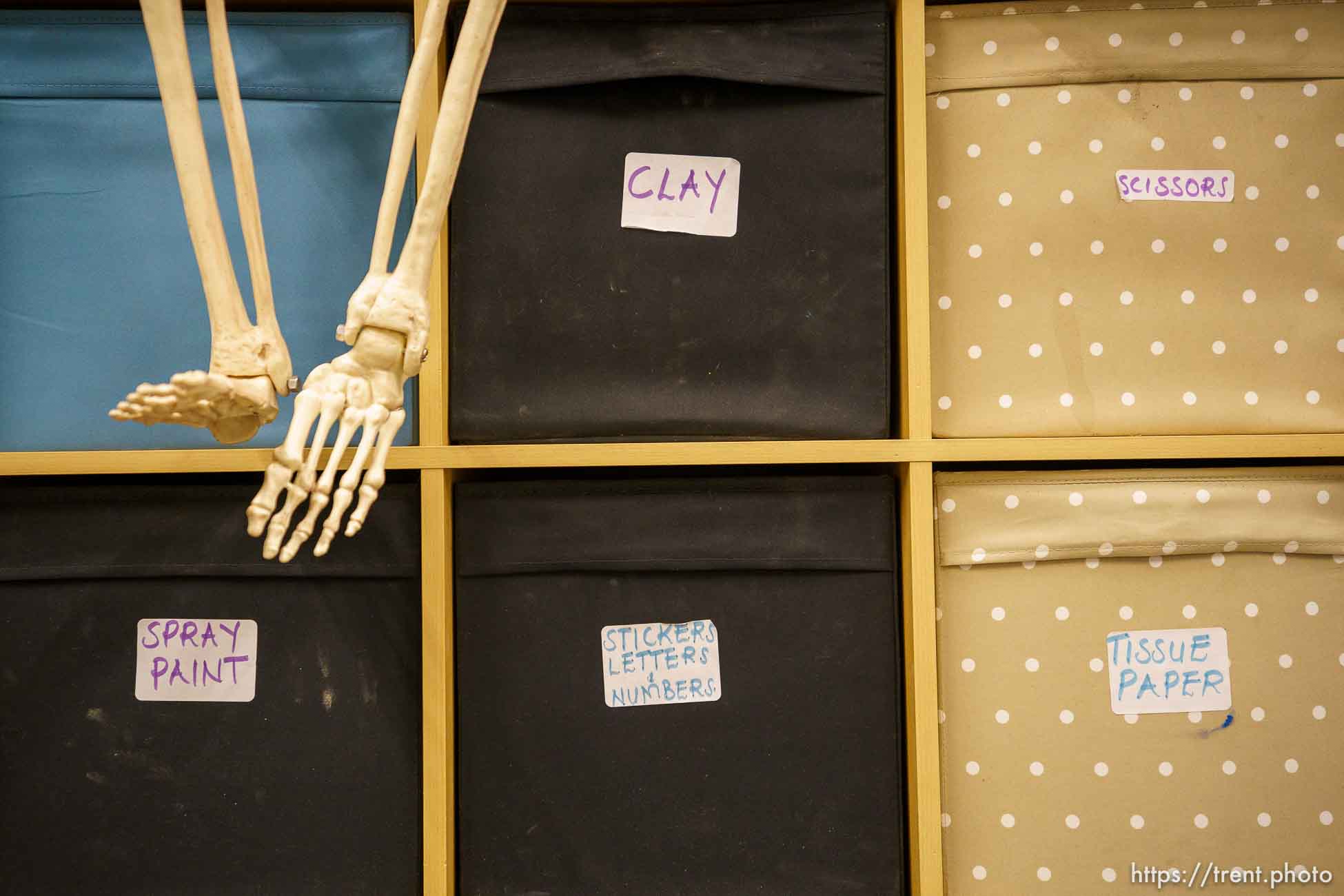 (Trent Nelson  |  The Salt Lake Tribune) Props and supplies at Spy Hop’s new headquarters in the Central Ninth neighborhood of Salt Lake City on Wednesday, April 28, 2021.