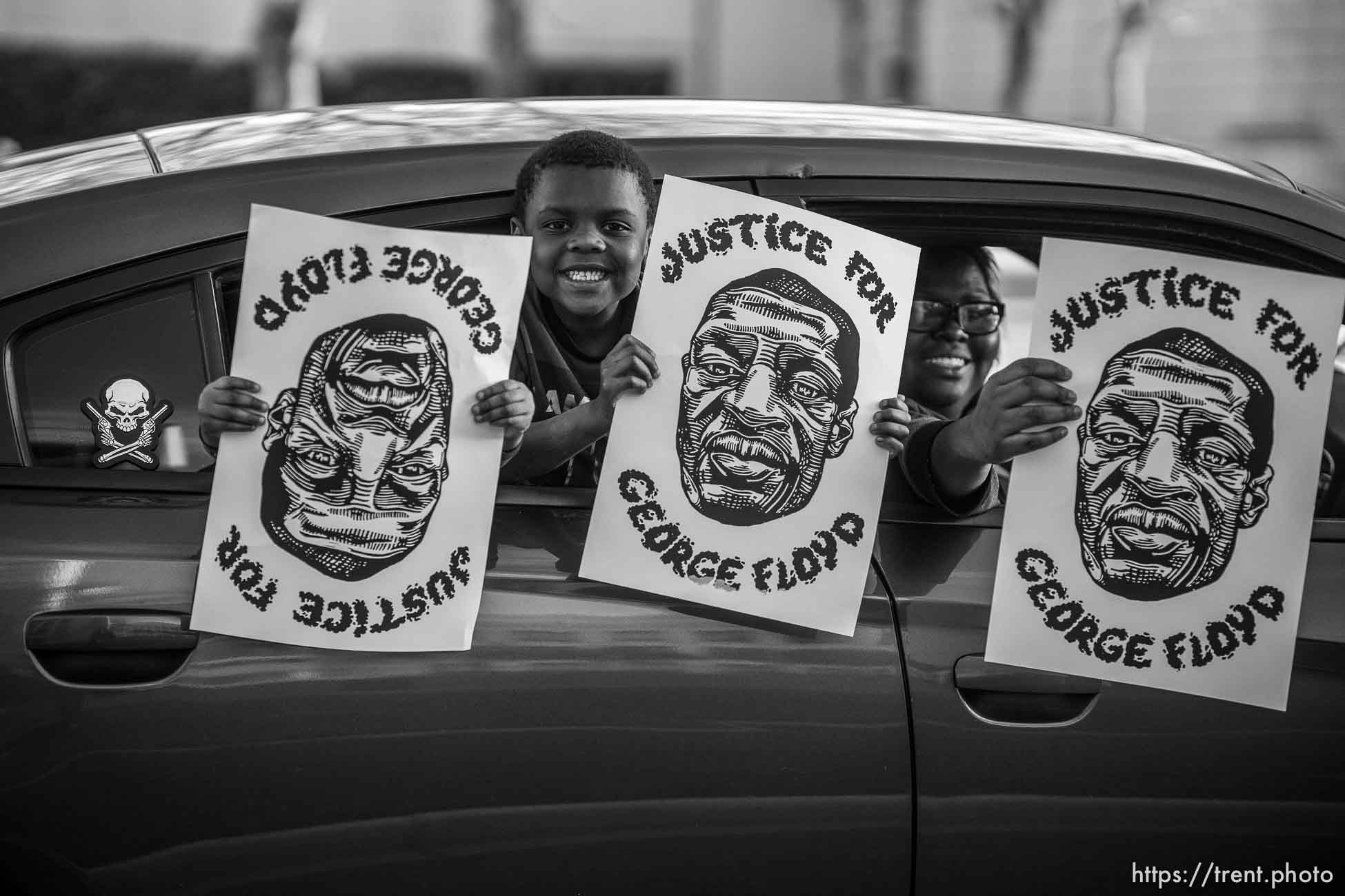 (Trent Nelson  |  The Salt Lake Tribune) 
 as people rally at the Public Safety Building in Salt Lake City on Tuesday, April 20, 2021 to mark the conviction of Derek Chauvin for the murder of George Floyd.