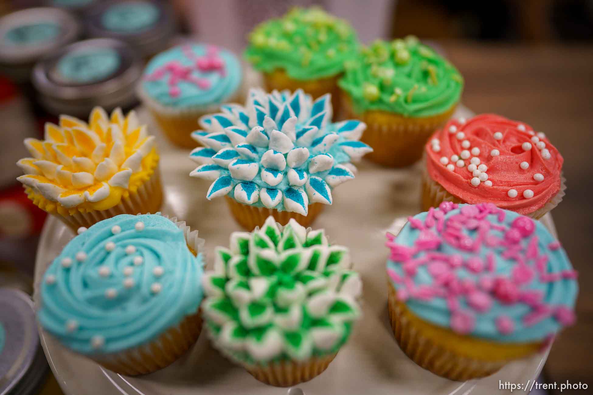 (Trent Nelson  |  The Salt Lake Tribune) Cupcakes at Strength in Shades at the föhn event venue in South Jordan on Friday, May 7, 2021. Strength in Shades is a monthly market created by and for female entrepreneurs of color.