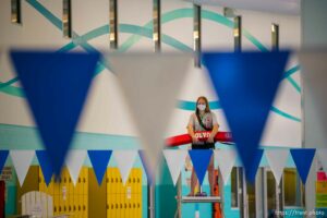 (Trent Nelson  |  The Salt Lake Tribune) Lifeguard Lainey Vander Linden at the Draper Recreation Center on Monday, May 10, 2021.