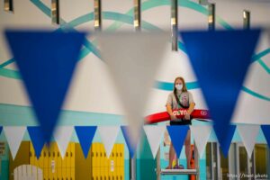 (Trent Nelson  |  The Salt Lake Tribune) Lifeguard Lainey Vander Linden at the Draper Recreation Center on Monday, May 10, 2021.