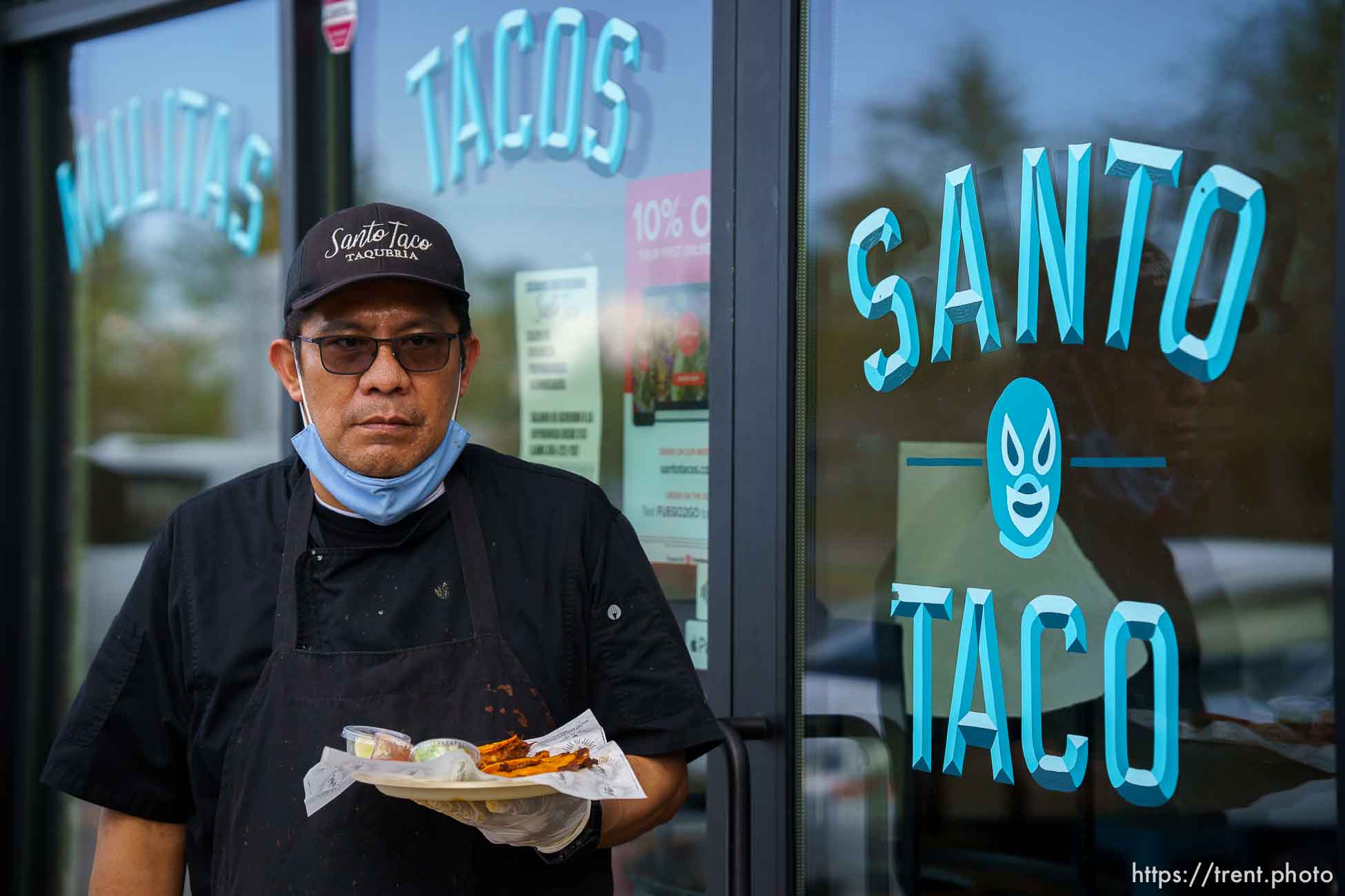 (Trent Nelson  |  The Salt Lake Tribune) Sergio Castillo at Santo Taco in Salt Lake City on Monday, May 10, 2021.