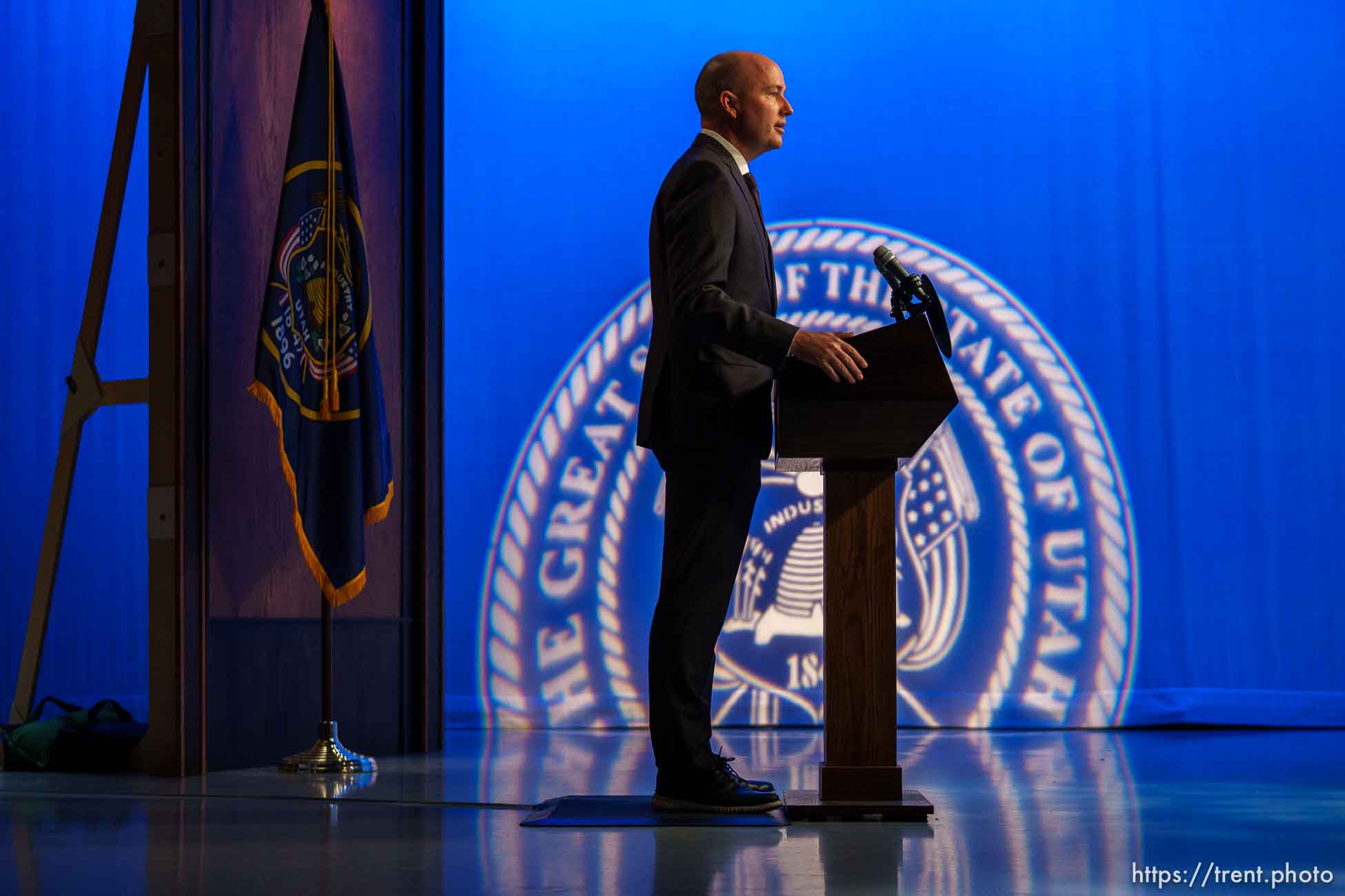 (Trent Nelson  |  The Salt Lake Tribune) Gov. Spencer Cox speaks at his weekly news conference in Salt Lake City on Thursday, May 20, 2021.