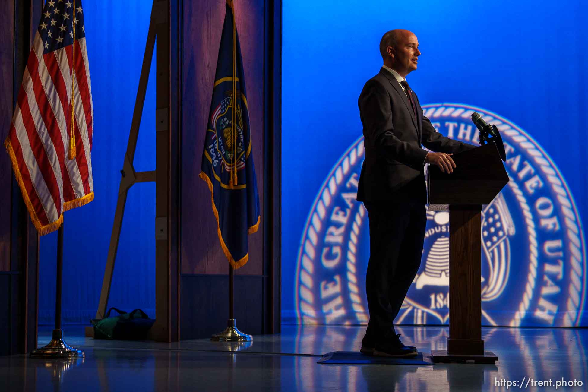 (Trent Nelson  |  The Salt Lake Tribune) Gov. Spencer Cox speaks at his weekly news conference in Salt Lake City on Thursday, May 20, 2021.