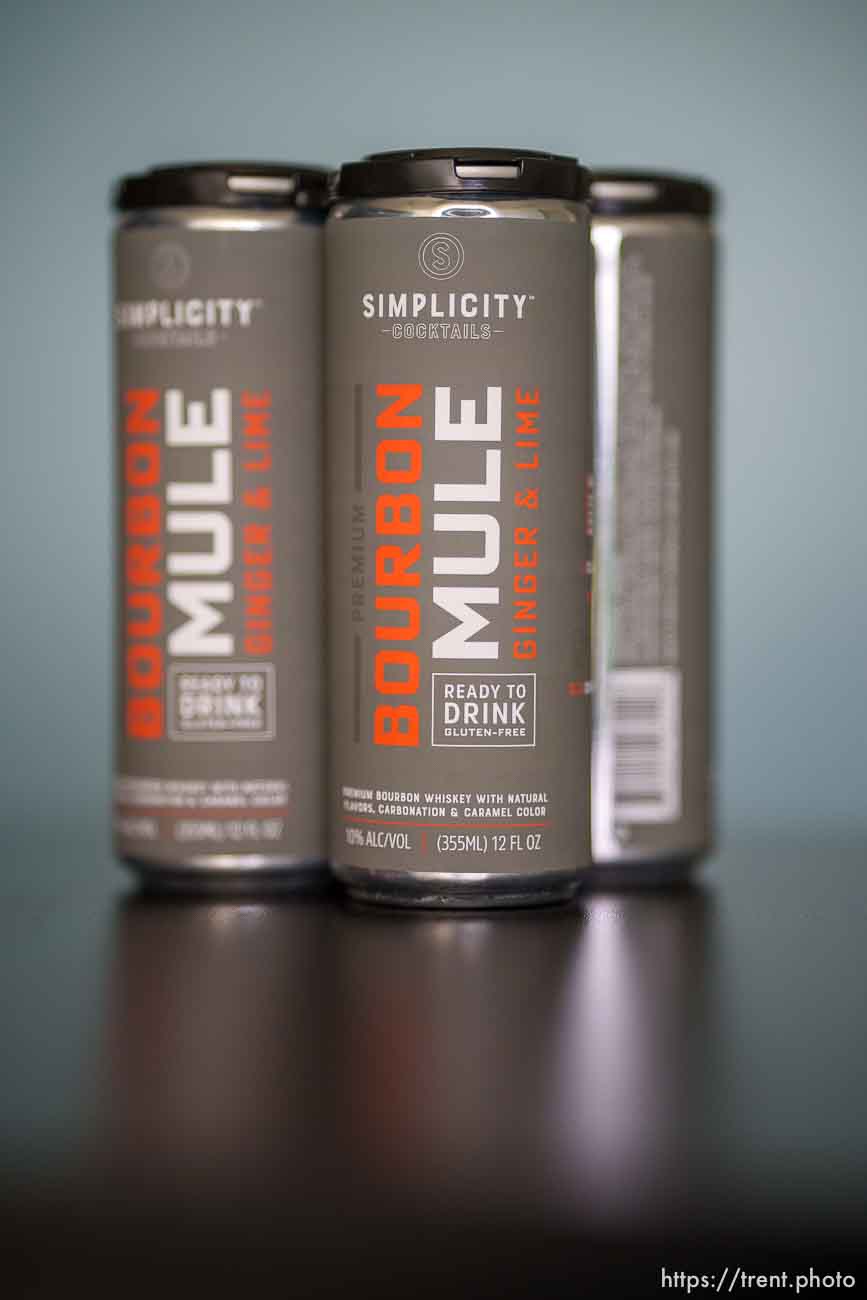 (Trent Nelson  |  The Salt Lake Tribune) Canned cocktails at Simplicity Canned Cocktails in Salt Lake City on Monday, May 17, 2021.