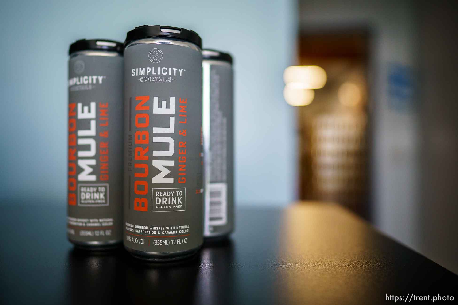 (Trent Nelson  |  The Salt Lake Tribune) Canned cocktails at Simplicity Canned Cocktails in Salt Lake City on Monday, May 17, 2021.